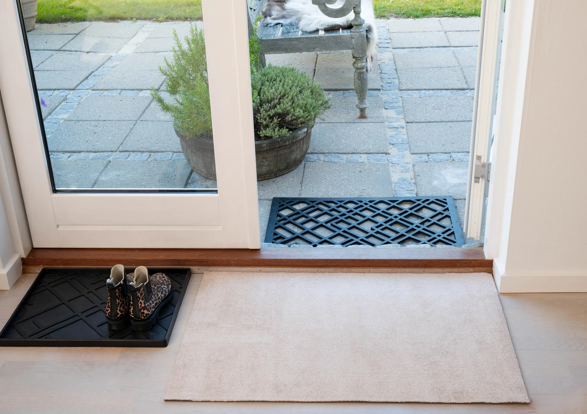 Unicolor dørmåtte, Ivory, 60x90 cm tica copenhagen