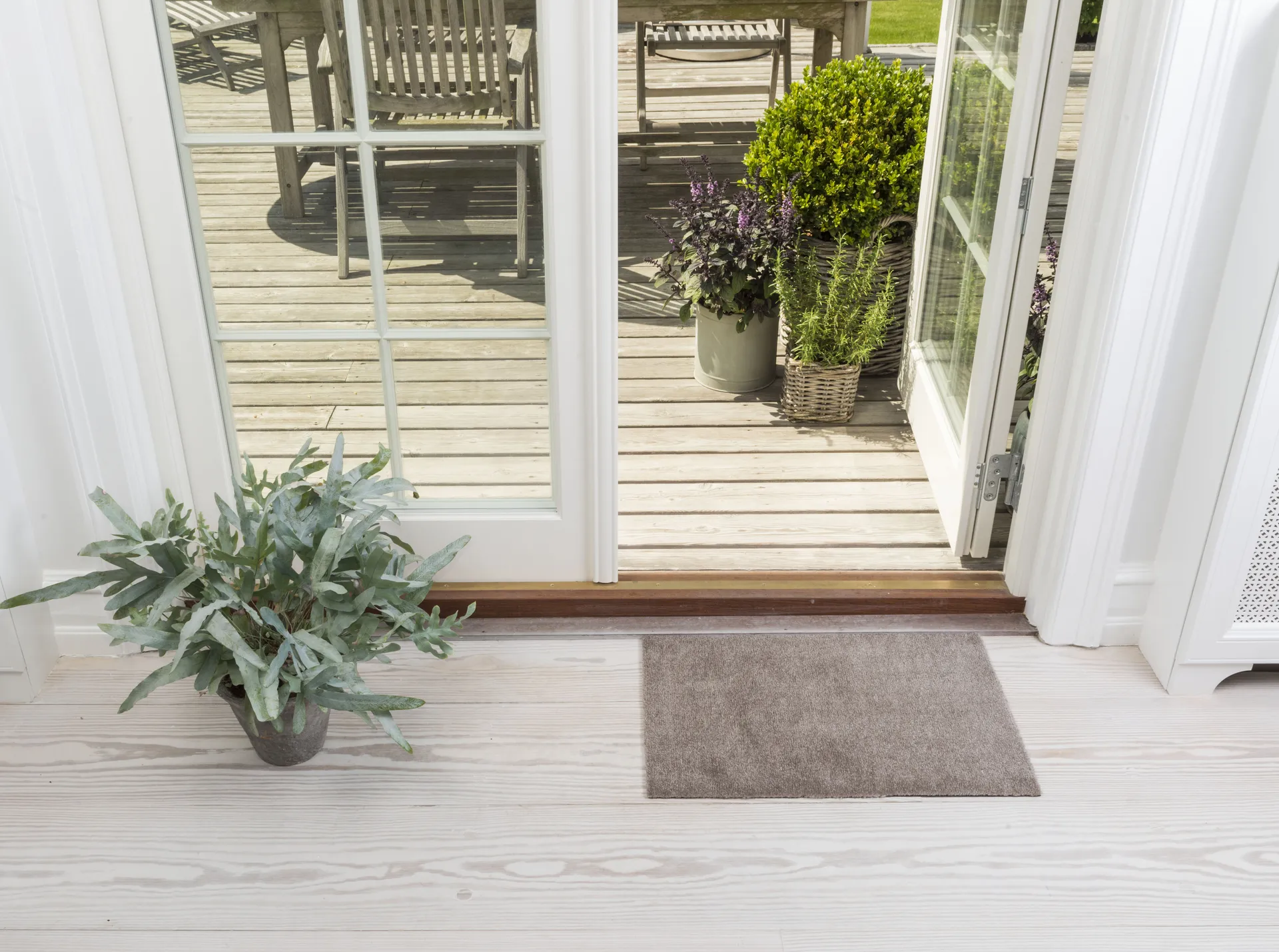 Unicolor dørmåtte, Sand, 40x60 cm tica copenhagen