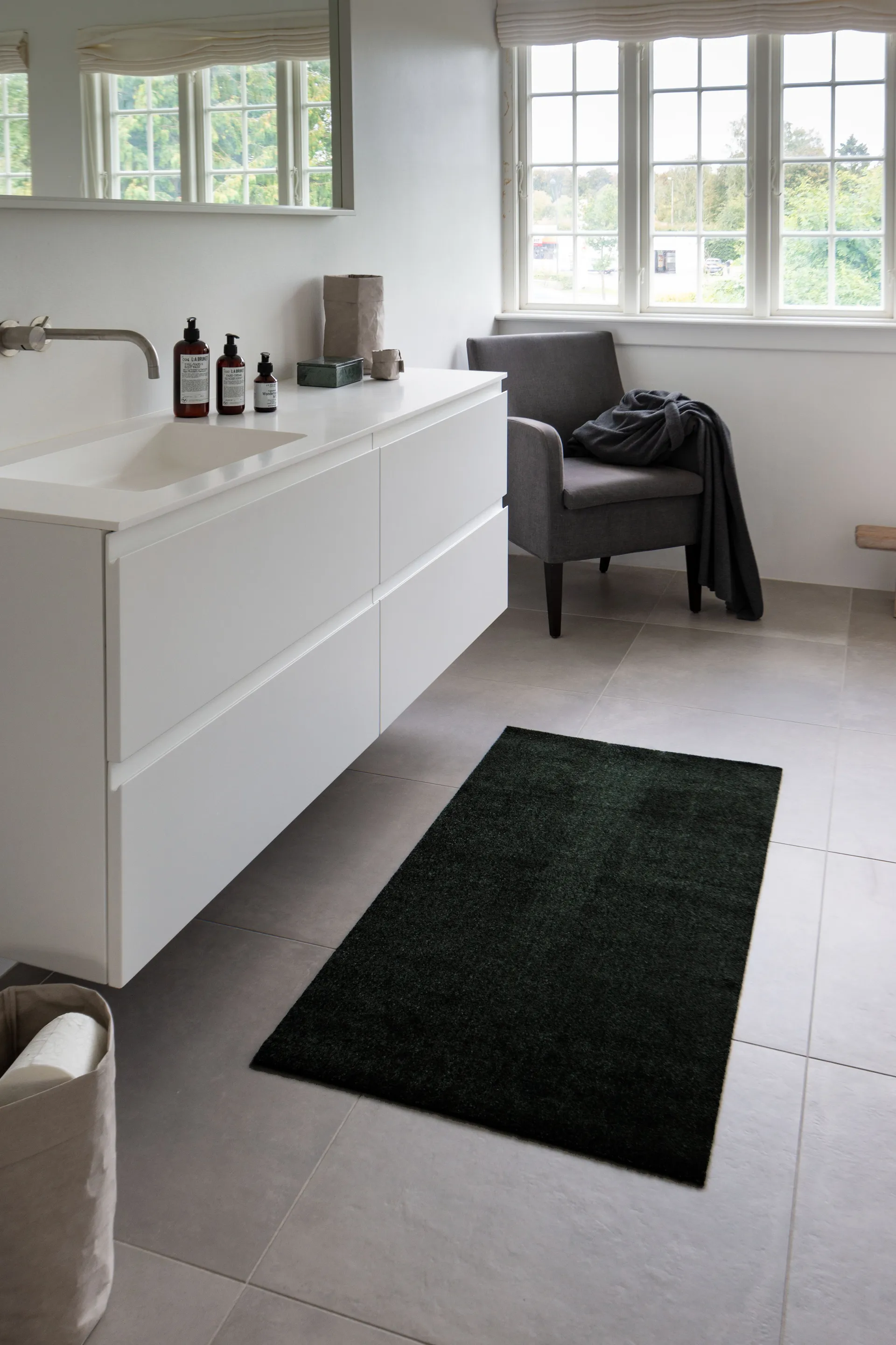 Unicolor entrétæppe/løber, Black, 67x120 cm tica copenhagen