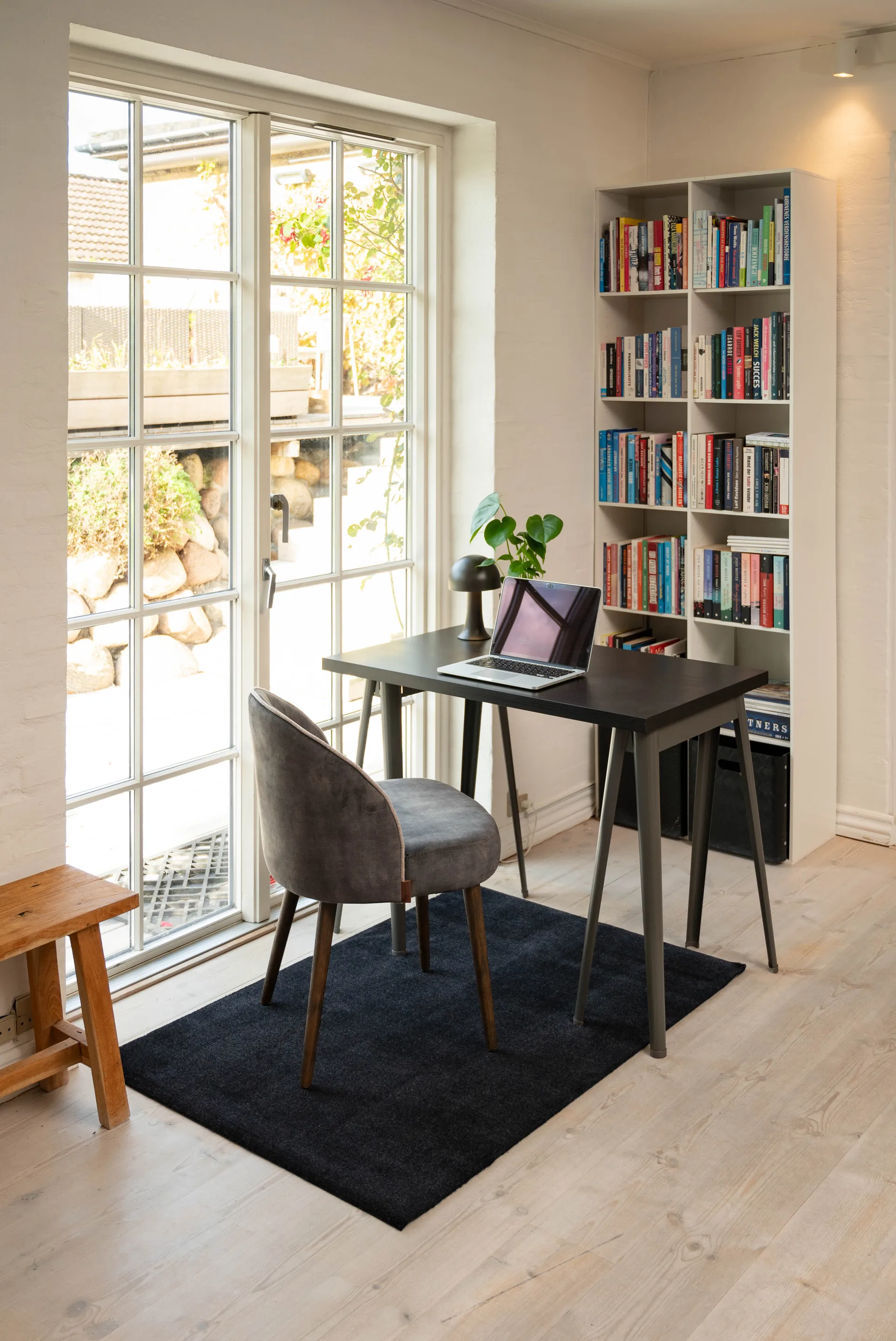 Unicolor entrétæppe/løber, Black, 90x130 cm tica copenhagen