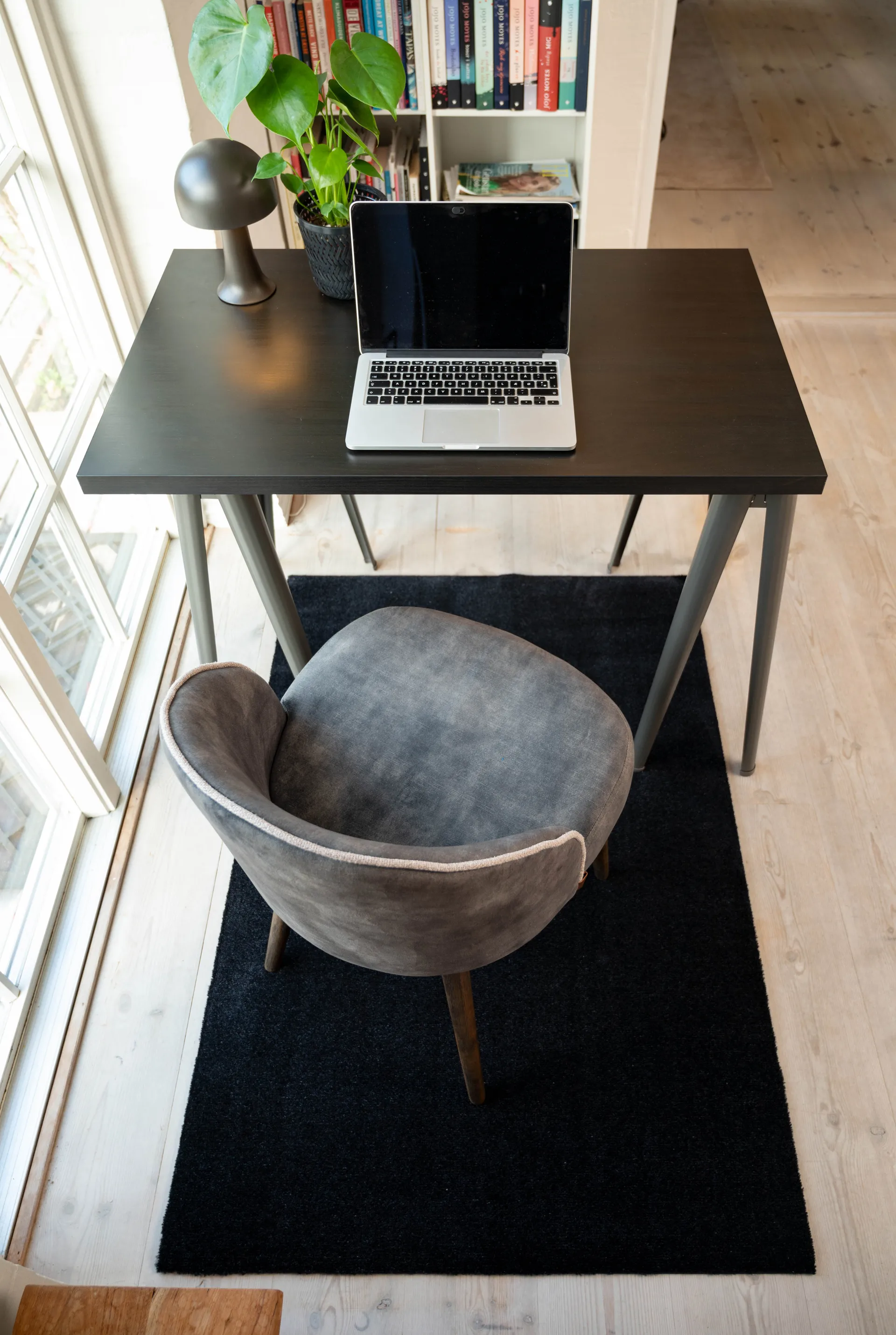 Unicolor entrétæppe/løber, Black, 90x130 cm tica copenhagen