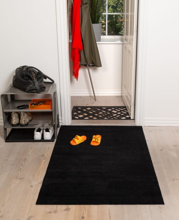 Unicolor entrétæppe/løber, Black, 90x130 cm tica copenhagen