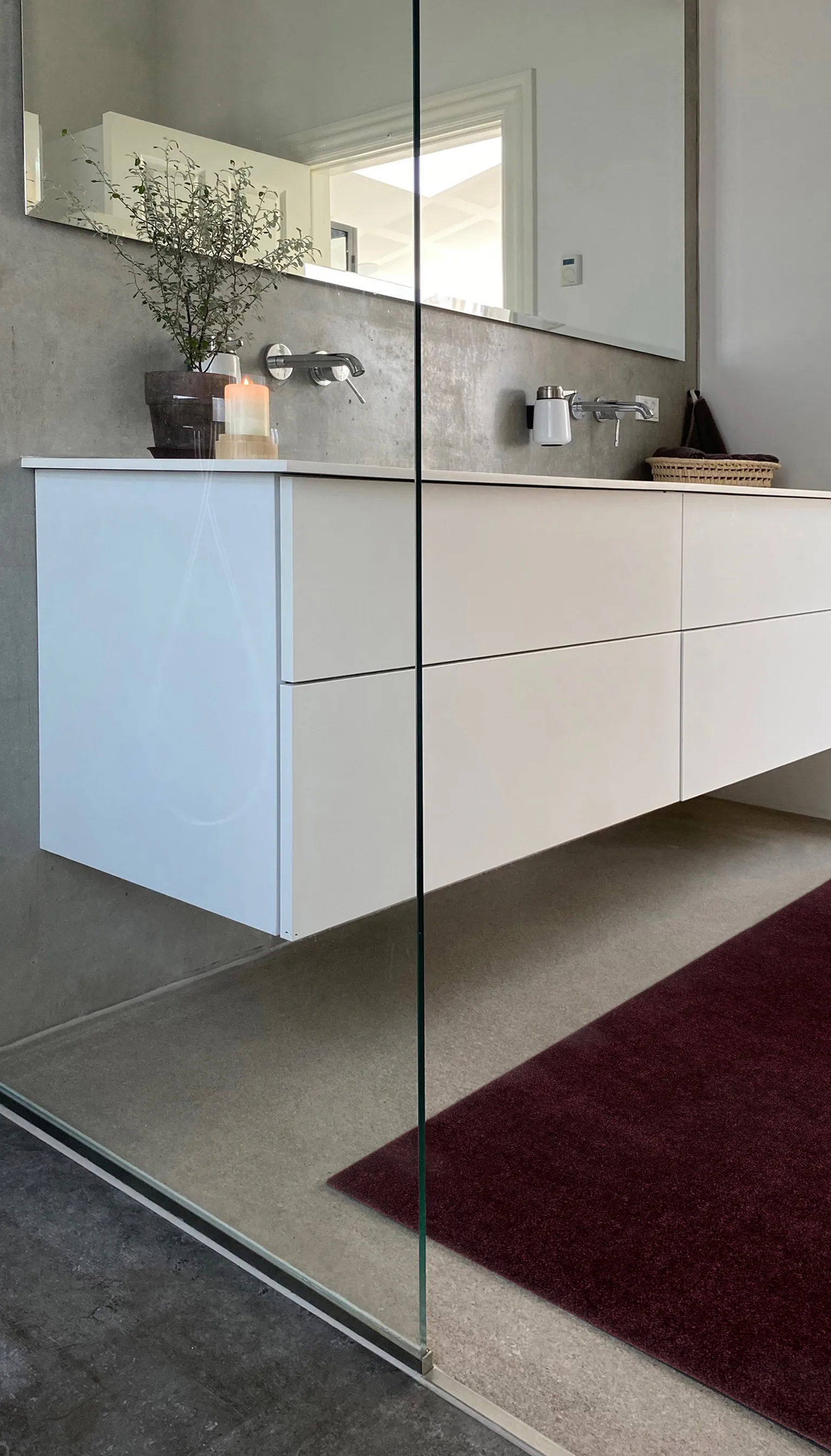 Unicolor entrétæppe/løber, Bordeaux, 67x120 cm tica copenhagen