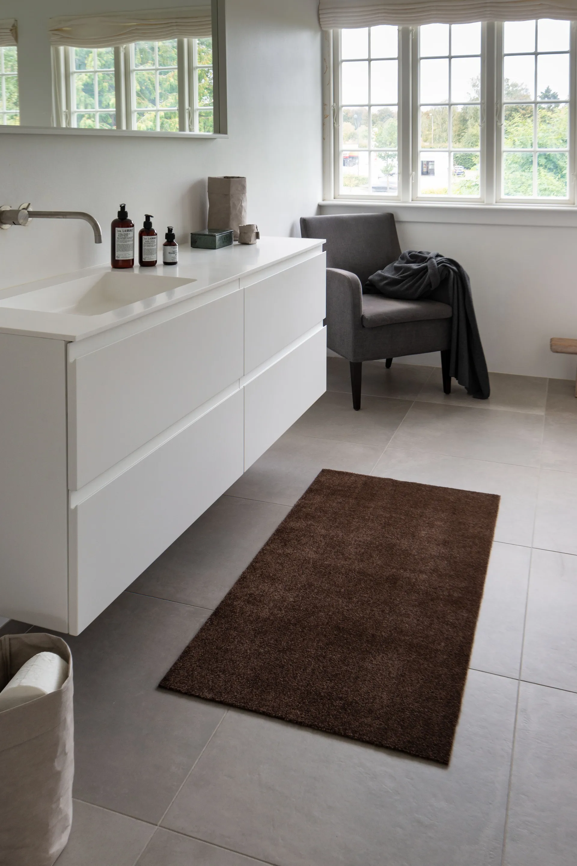 Unicolor entrétæppe/løber, Brown, 67x120 cm tica copenhagen