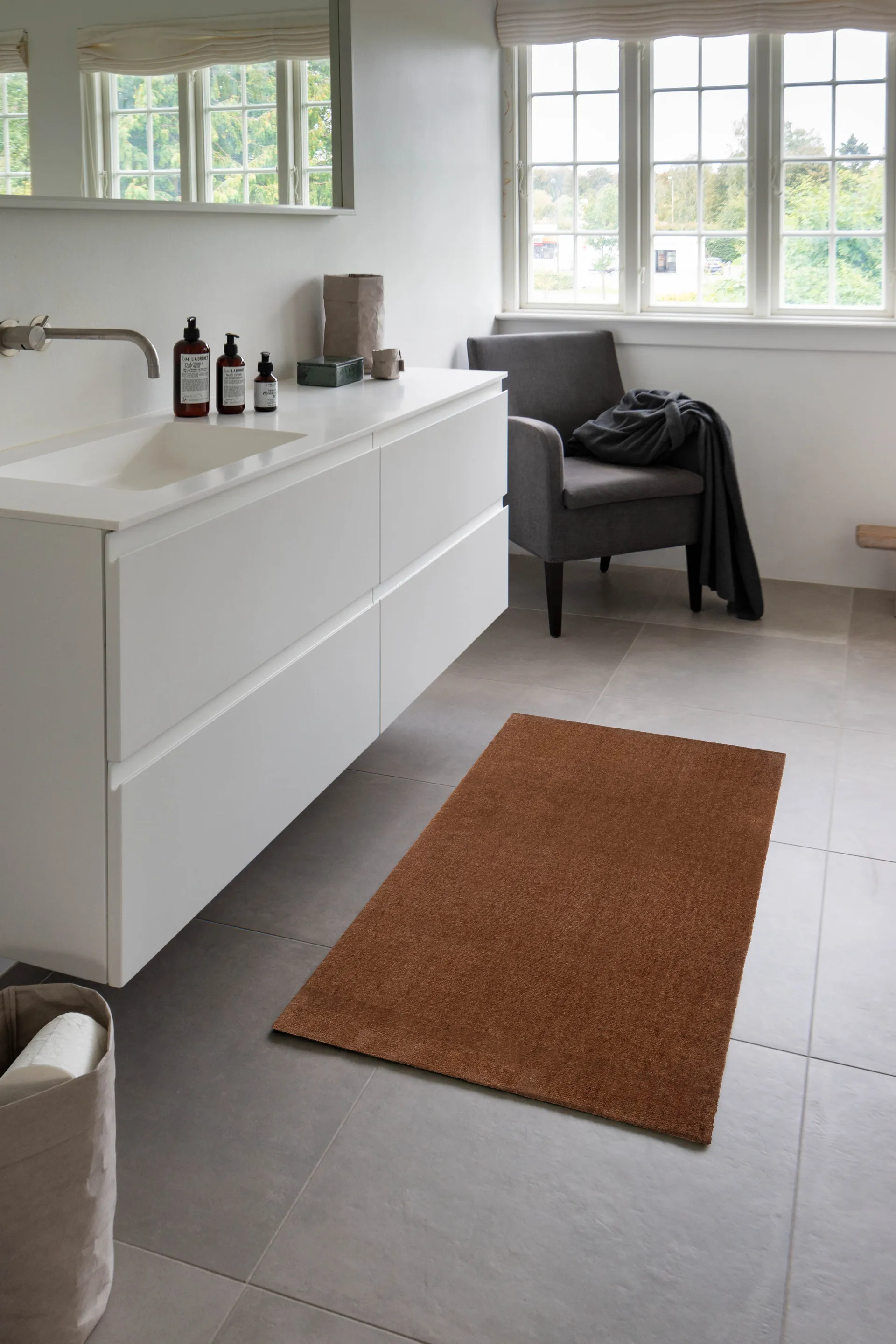 Unicolor entrétæppe/løber, Cognac, 67x120 cm tica copenhagen