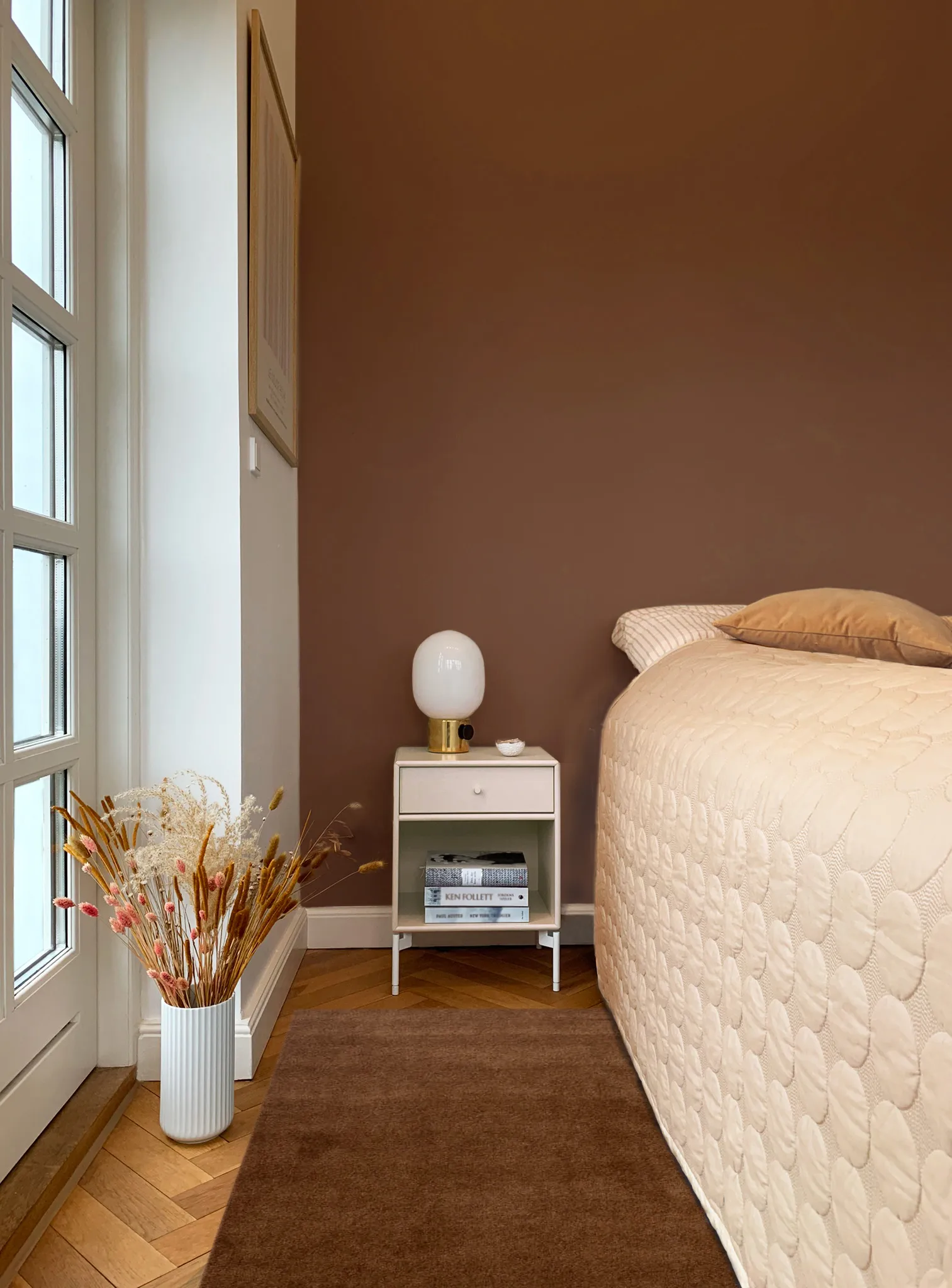 Unicolor entrétæppe/løber, Cognac, 67x120 cm tica copenhagen