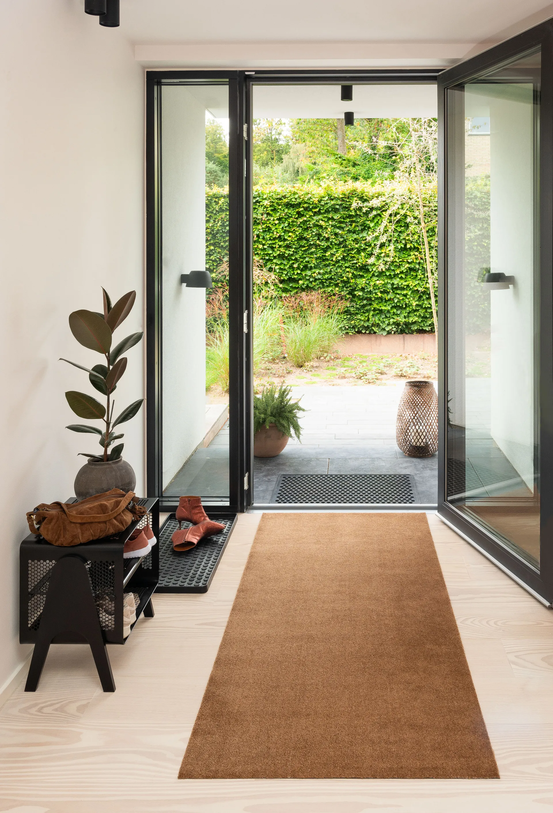 Unicolor entrétæppe/løber, Cognac, 90x200 cm tica copenhagen