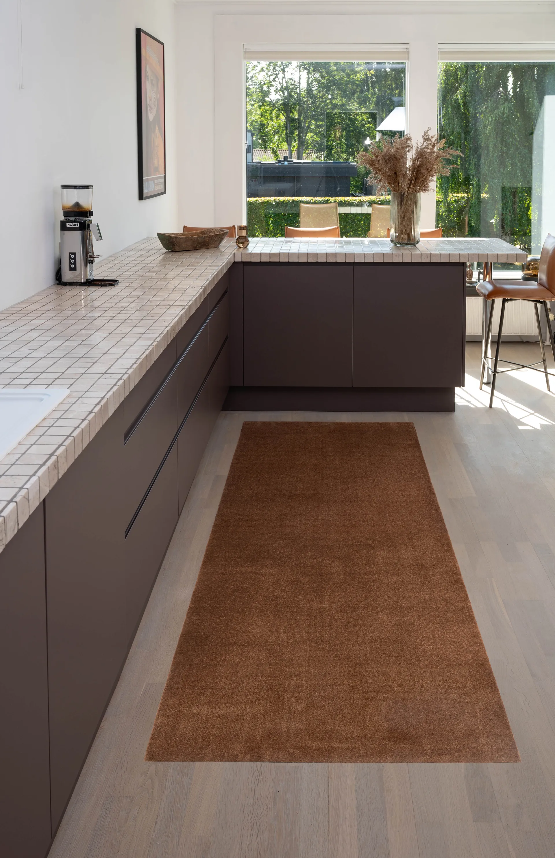 Unicolor entrétæppe/løber, Cognac, 90x200 cm tica copenhagen