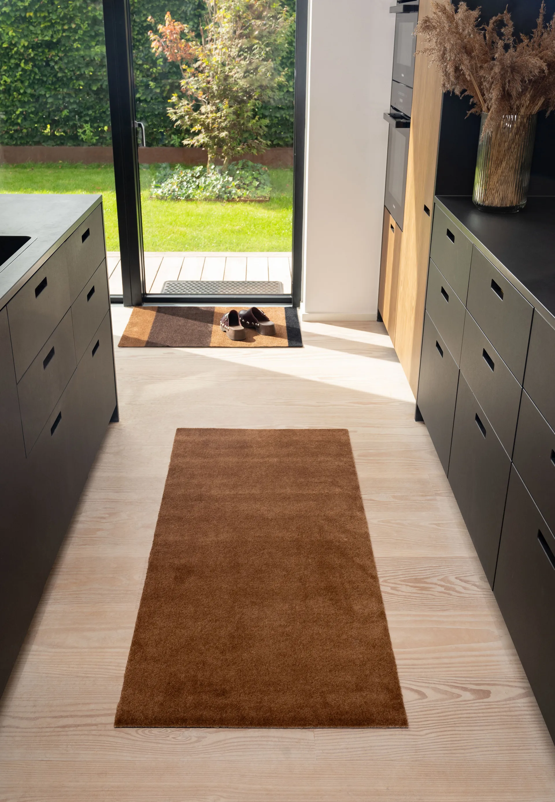 Unicolor entrétæppe/løber, Cognac, 90x200 cm tica copenhagen
