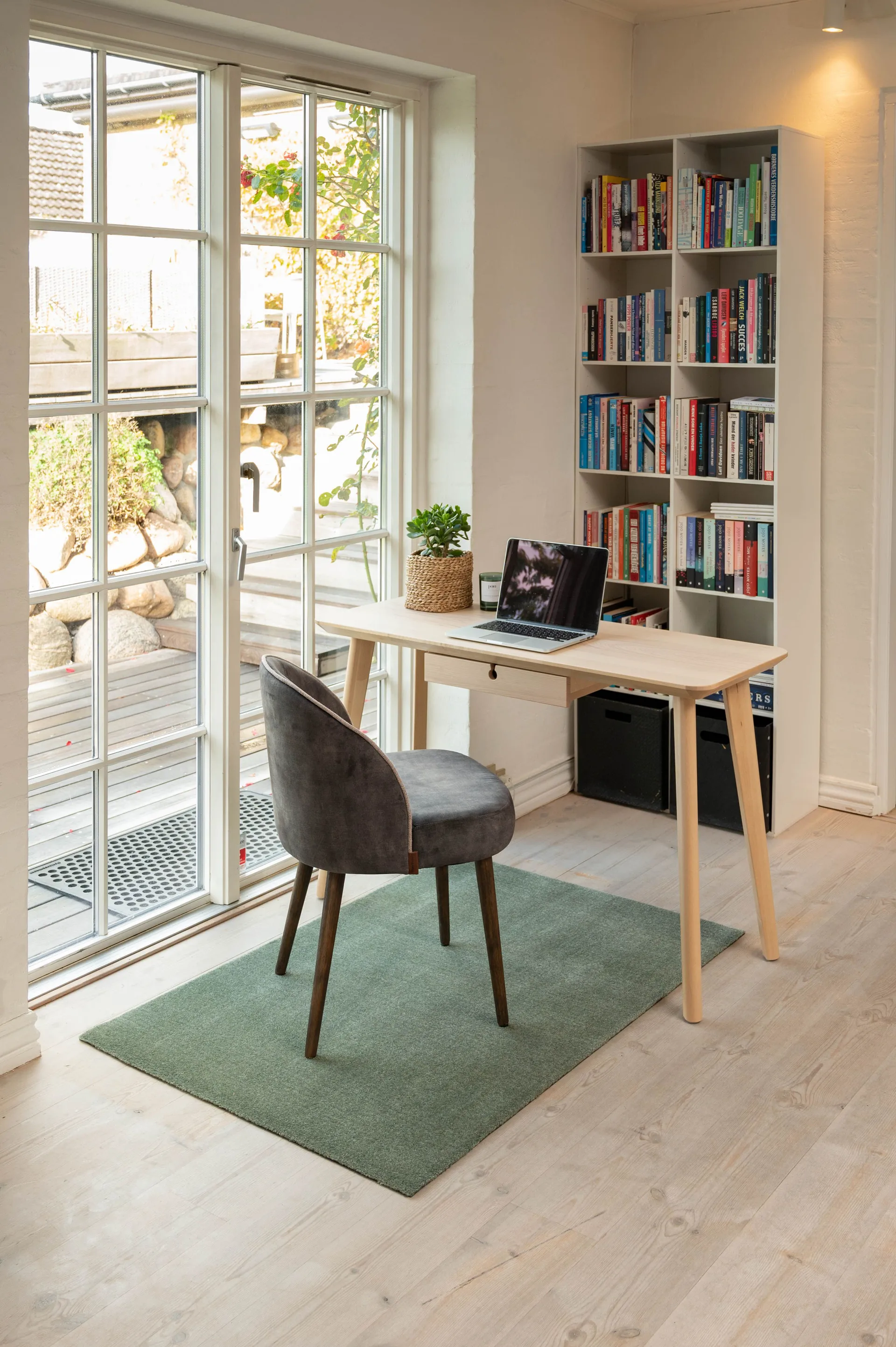 Unicolor entrétæppe/løber, Dusty green, 90x130 cm tica copenhagen