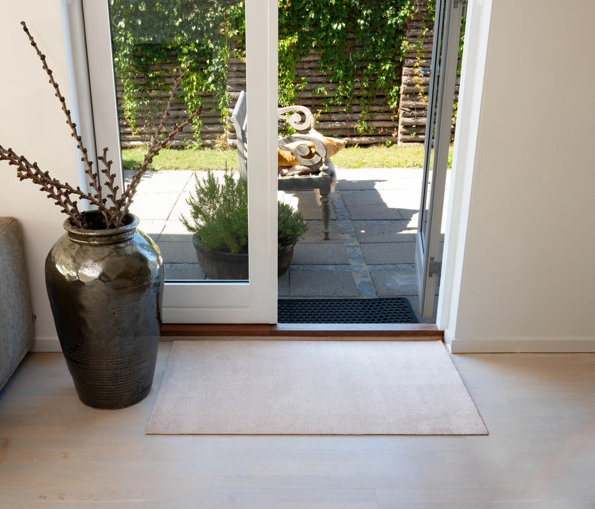 Unicolor entrétæppe/løber, Ivory, 67x120 cm tica copenhagen