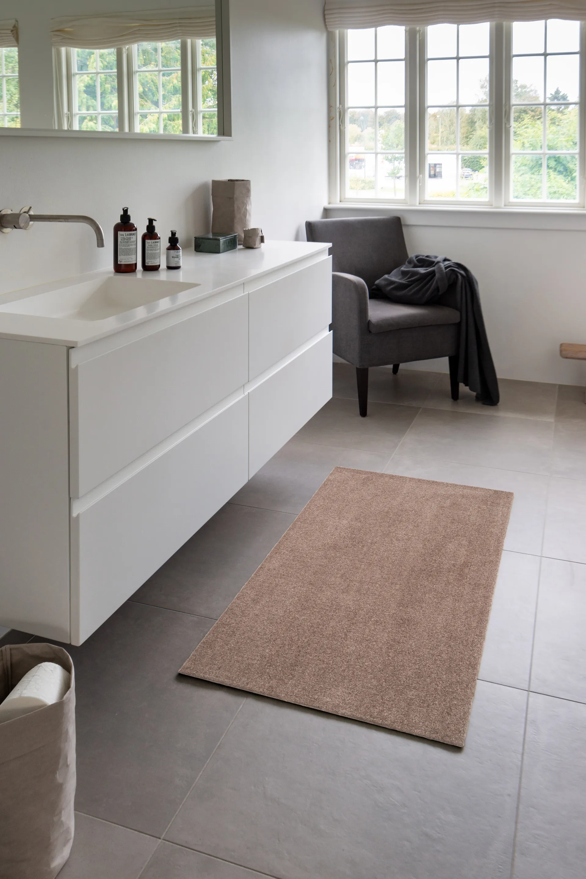 Unicolor entrétæppe/løber, Sand, 67x120 cm tica copenhagen