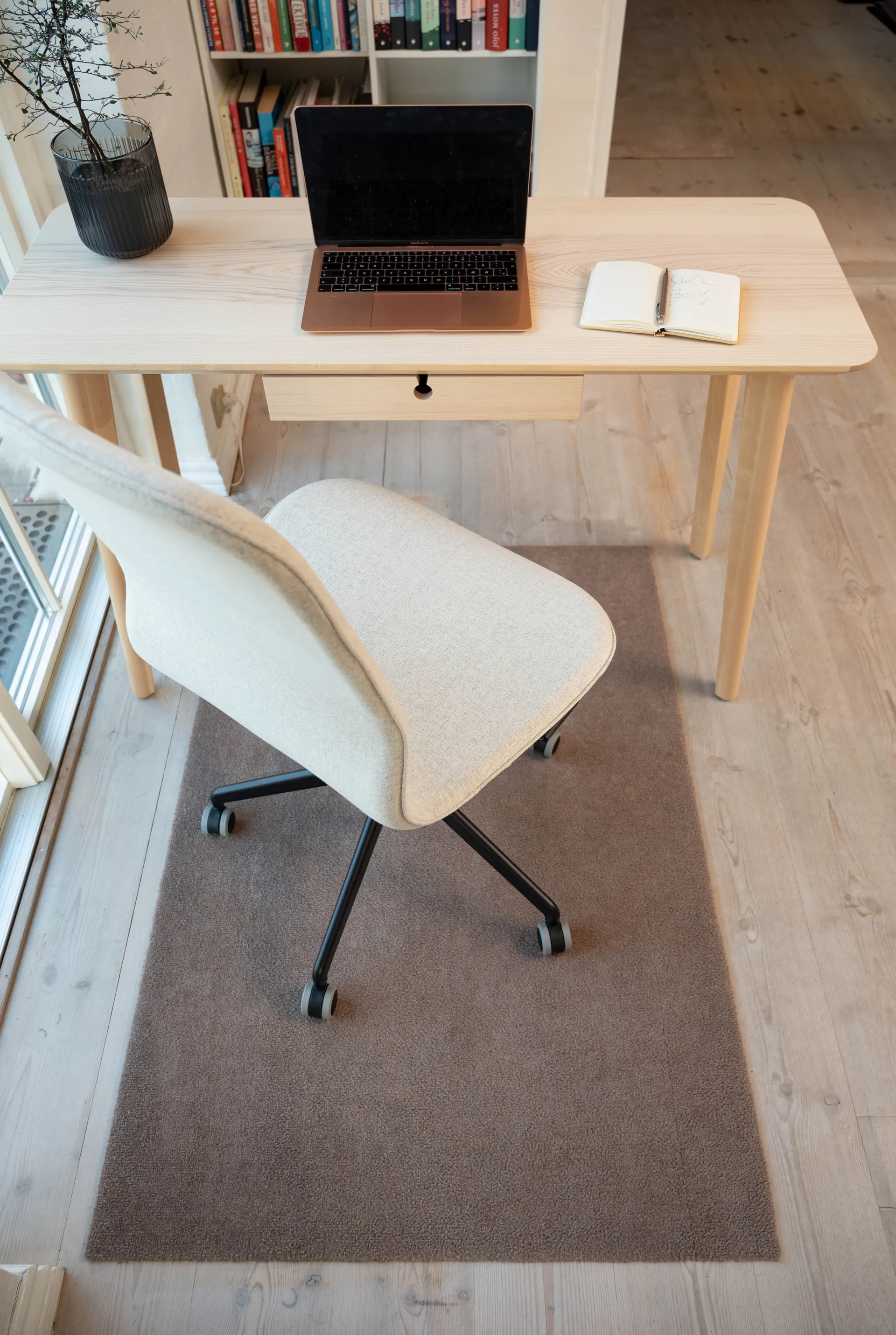 Unicolor entrétæppe/løber, Sand, 90x130 cm tica copenhagen