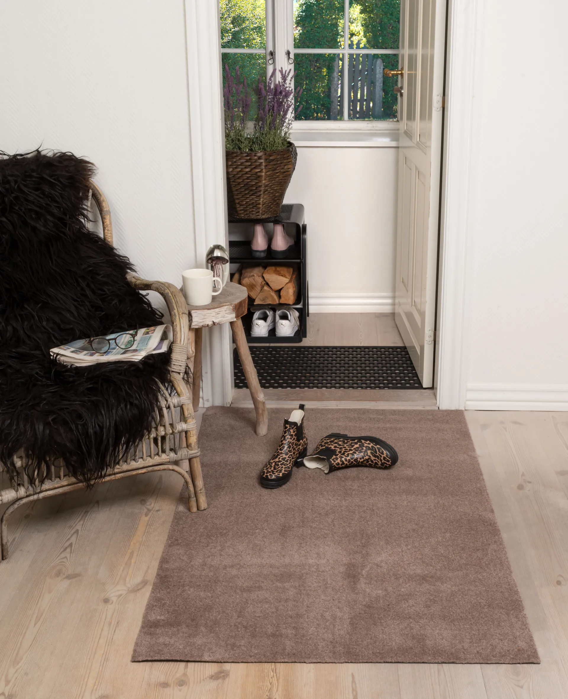 Unicolor entrétæppe/løber, Sand, 90x130 cm tica copenhagen