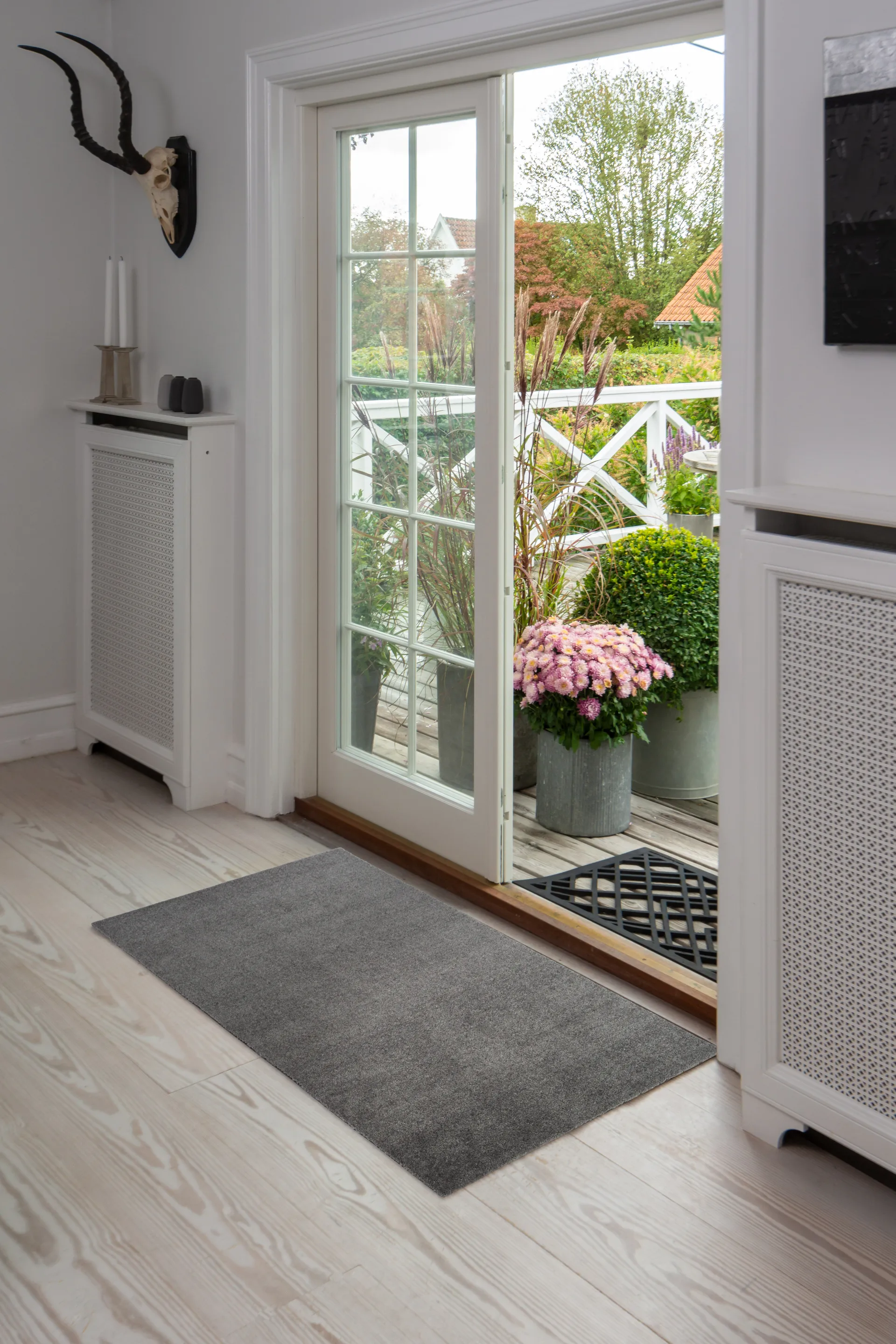 Unicolor entrétæppe/løber, Steelgrey, 67x120 cm tica copenhagen