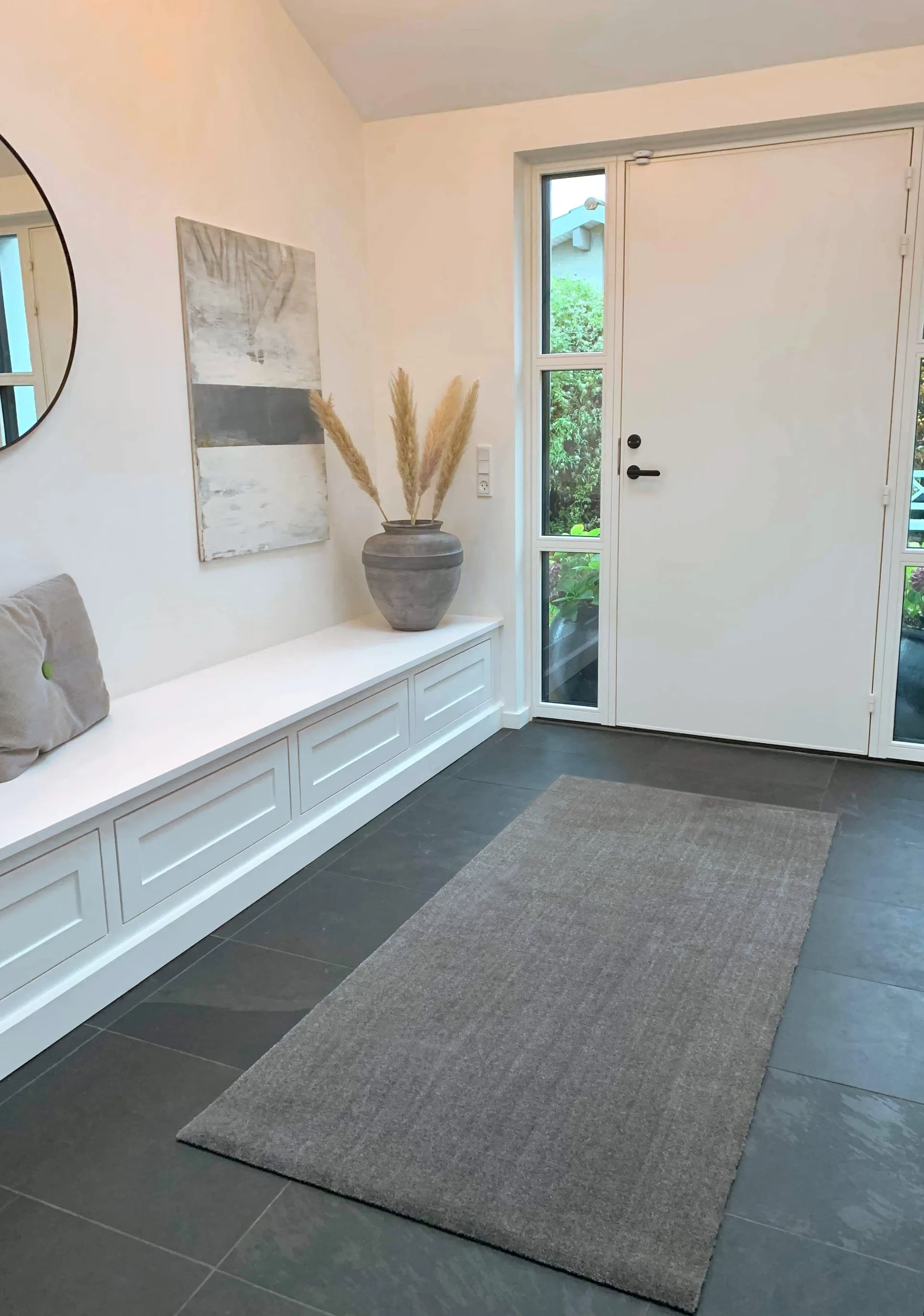 Unicolor entrétæppe/løber, Steelgrey, 90x200 cm tica copenhagen