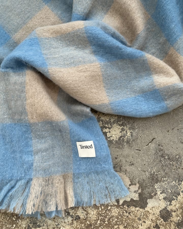 Ahlblom uldplaid 130x170 cm, Beige-blue Tinted