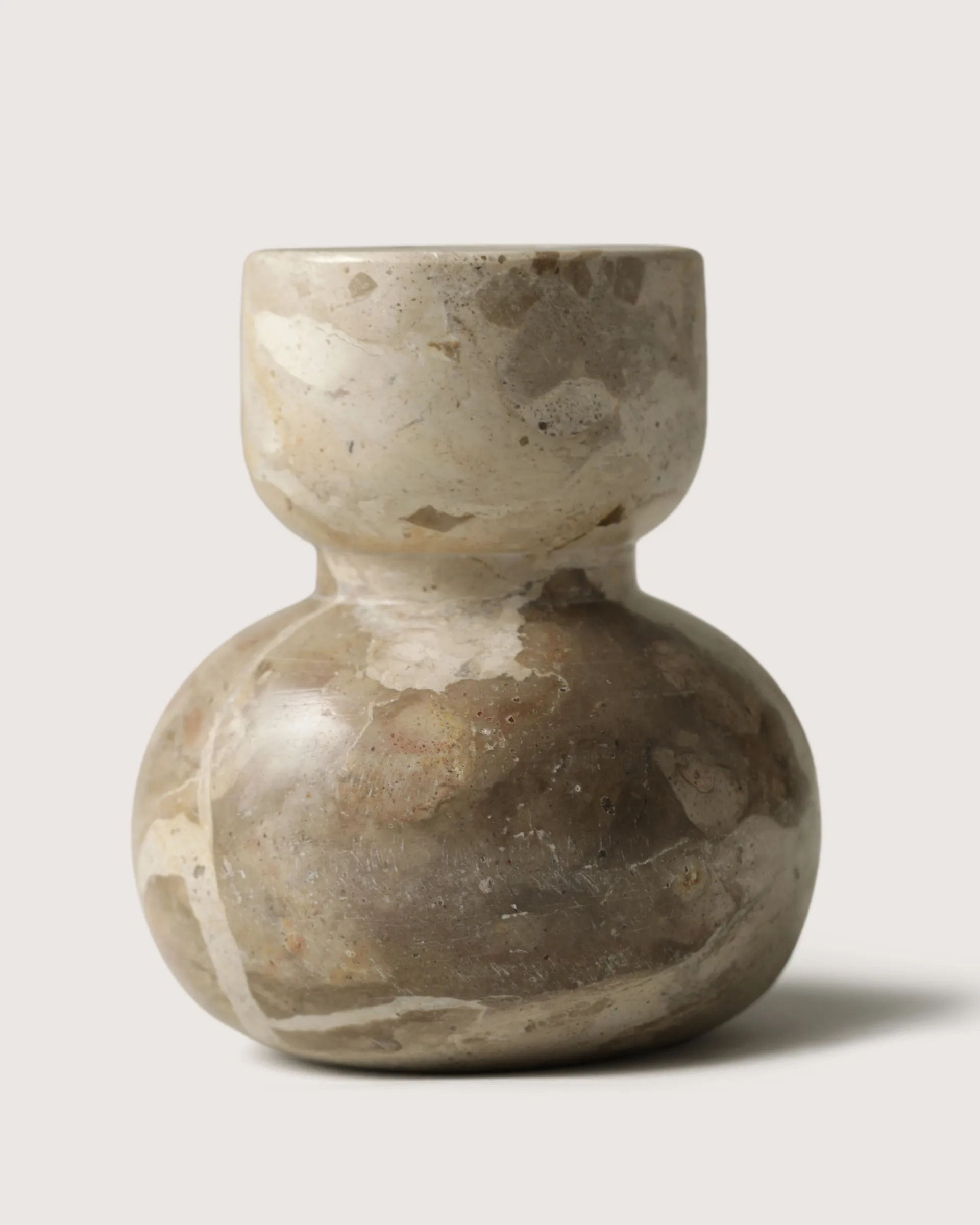 Asker lysestage 10 cm, Beige Tinted