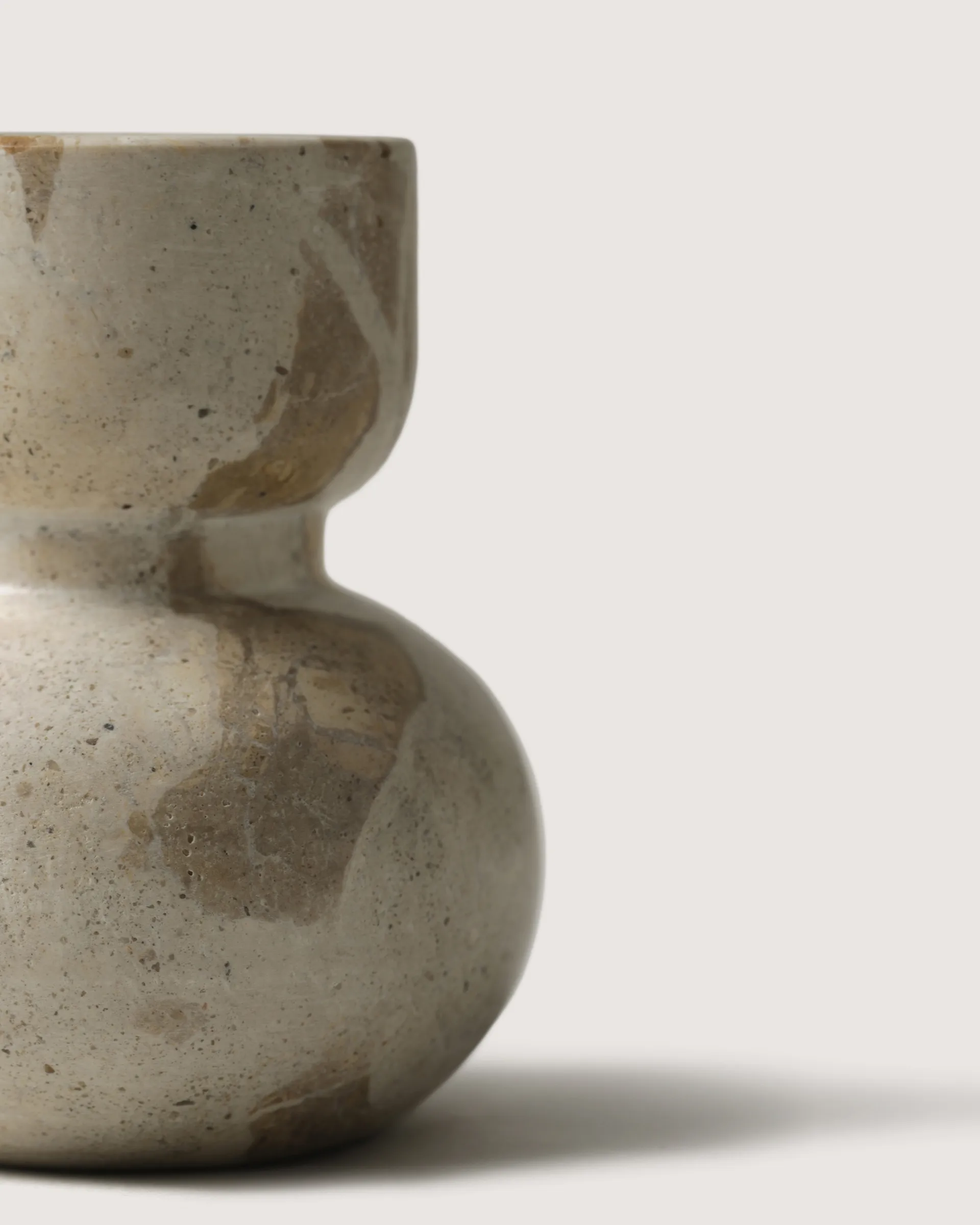 Asker lysestage 10 cm, Beige Tinted