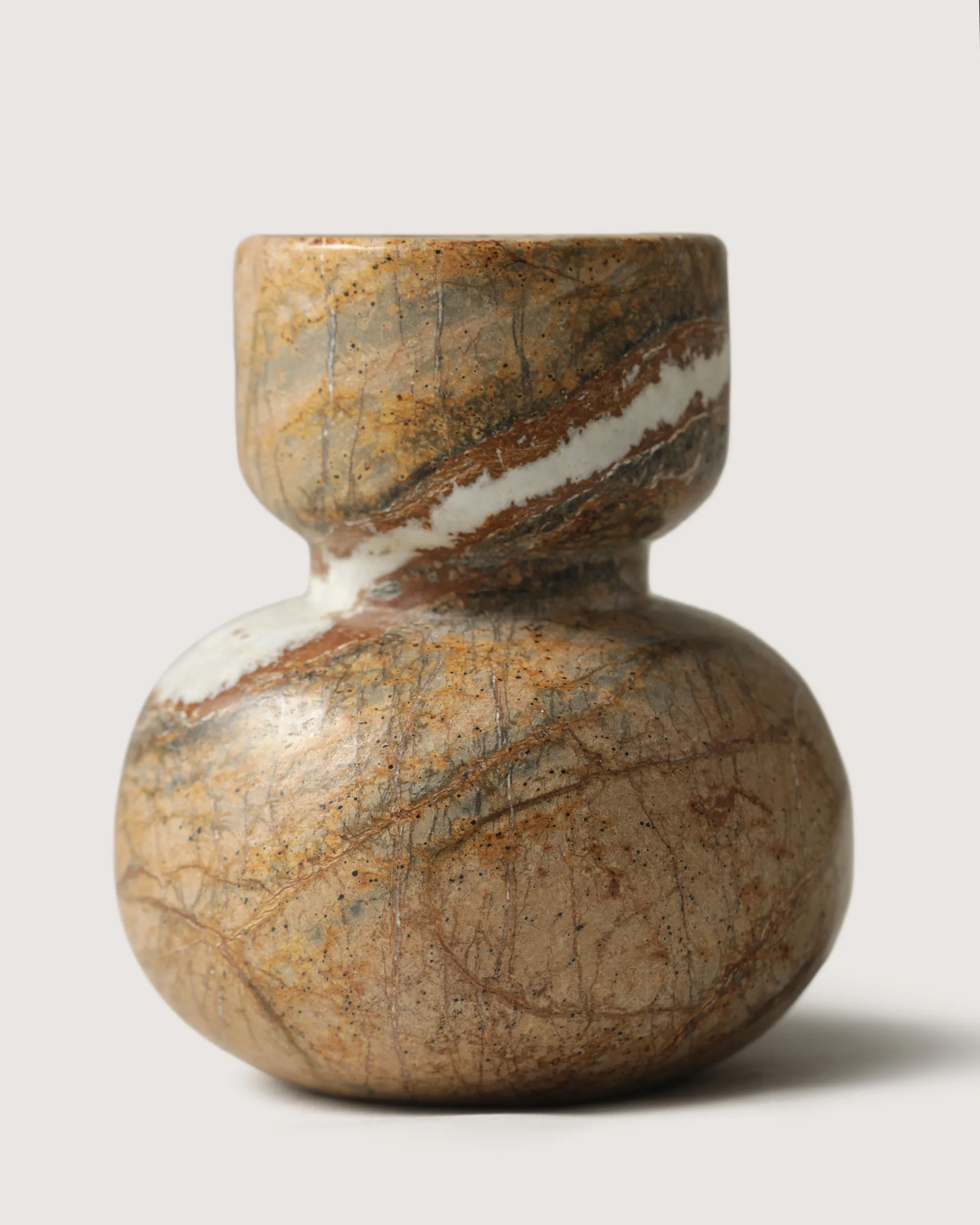 Asker lysestage 10 cm, Red Tinted