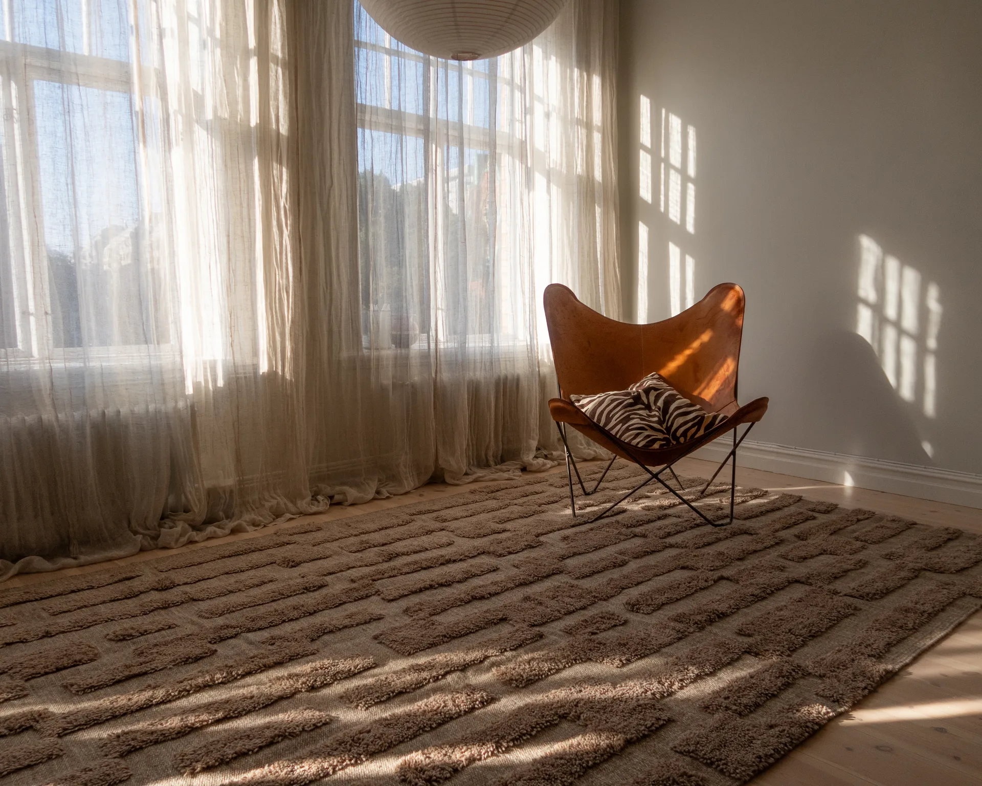 Bielke uldtæppe 170x240 cm, Dark beige Tinted