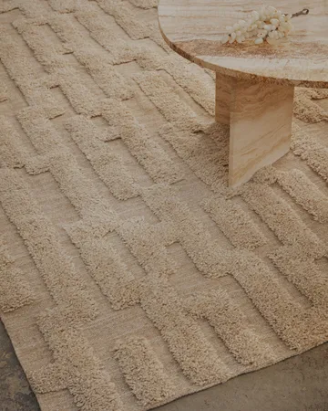 Bielke uldtæppe 200x300 cm - Beige-melange - Tinted