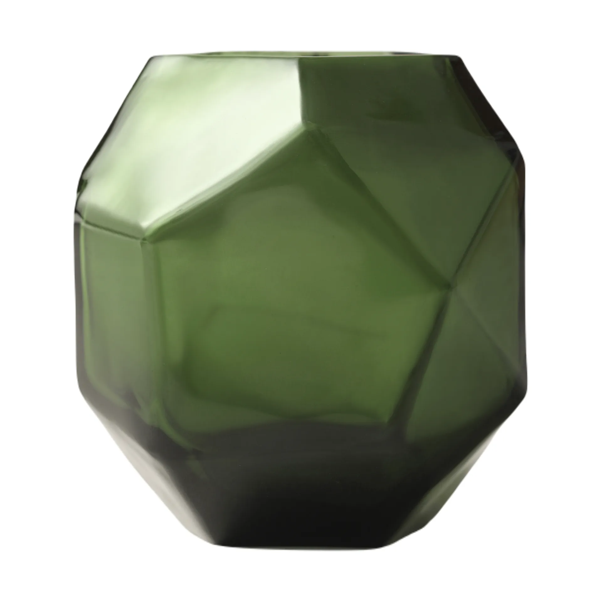 Bjork fyrfadsstage Ø9x10 cm, Green Tinted