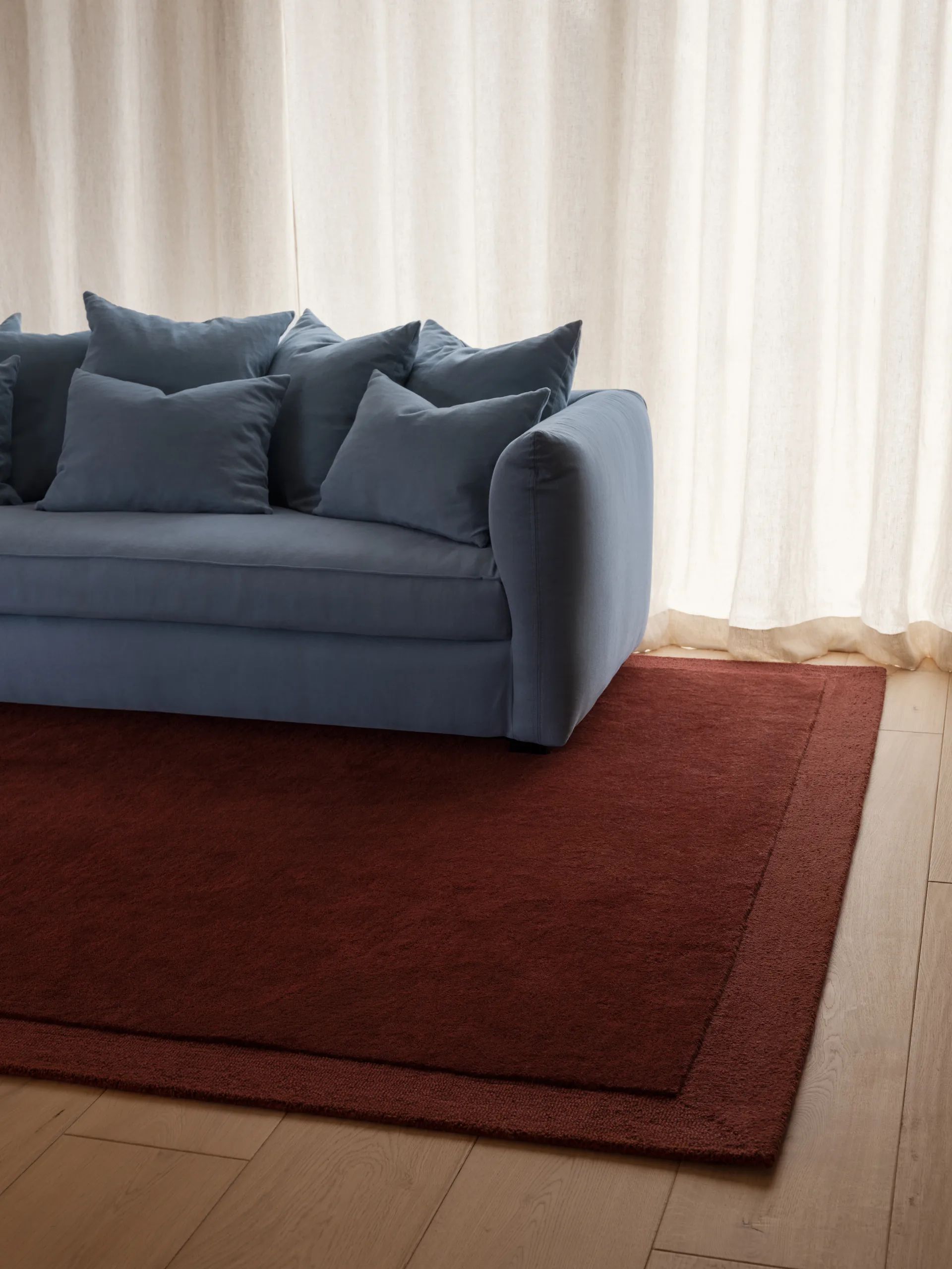 Cornell sofa, Cotton blue Tinted