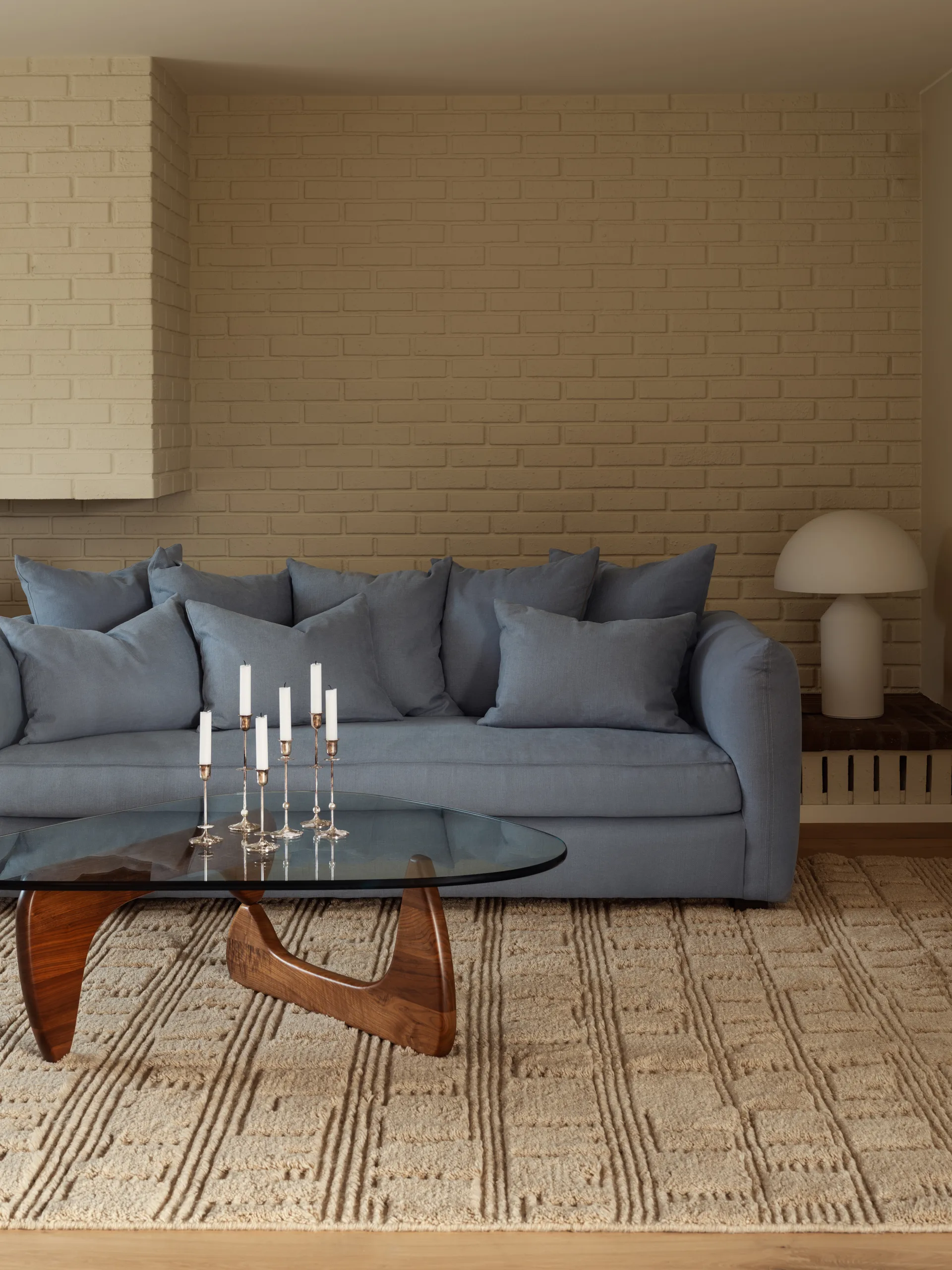 Cornell sofa, Cotton blue Tinted