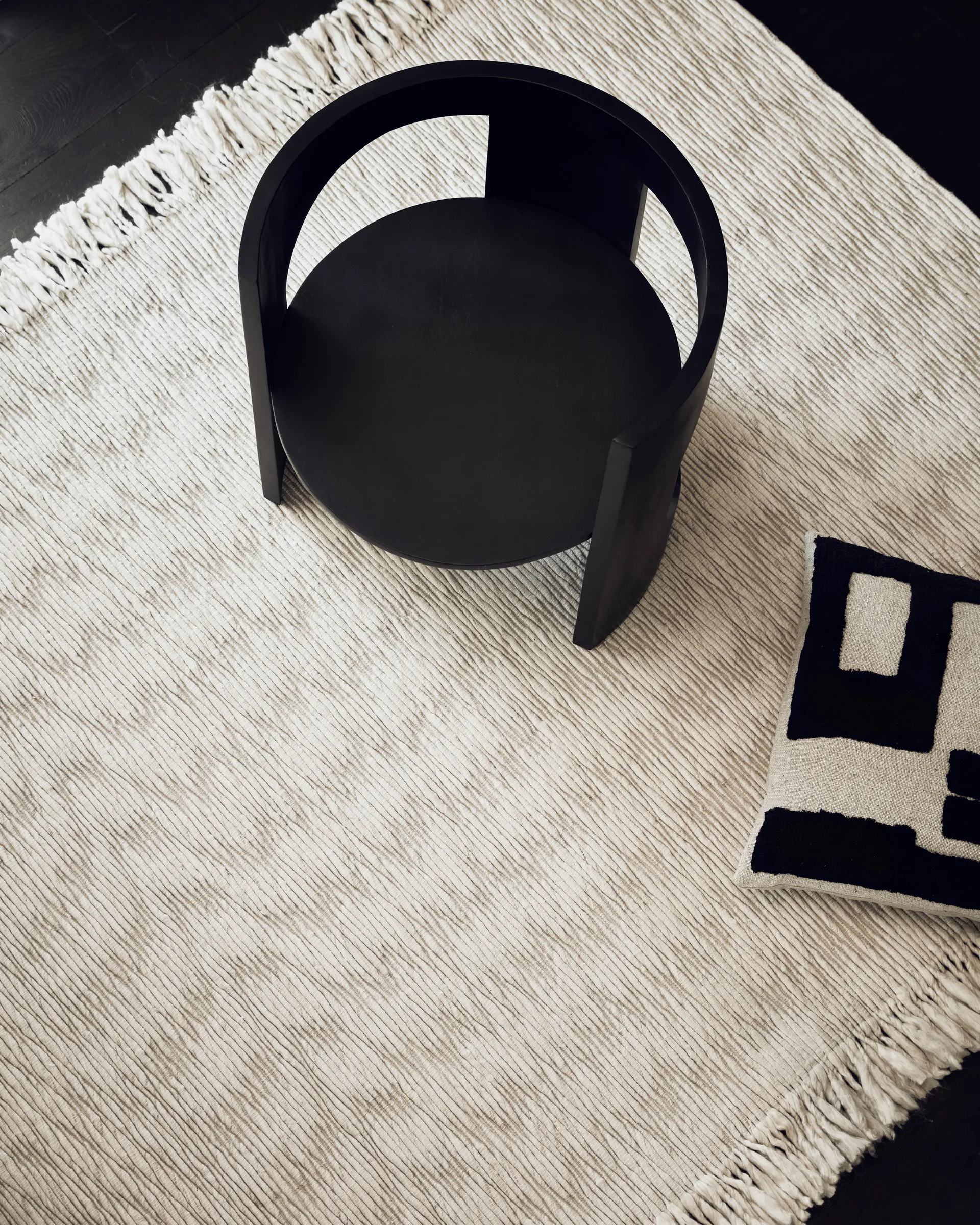 Fagerlund uldtæppe 170x240 cm, Beige-offwhite Tinted