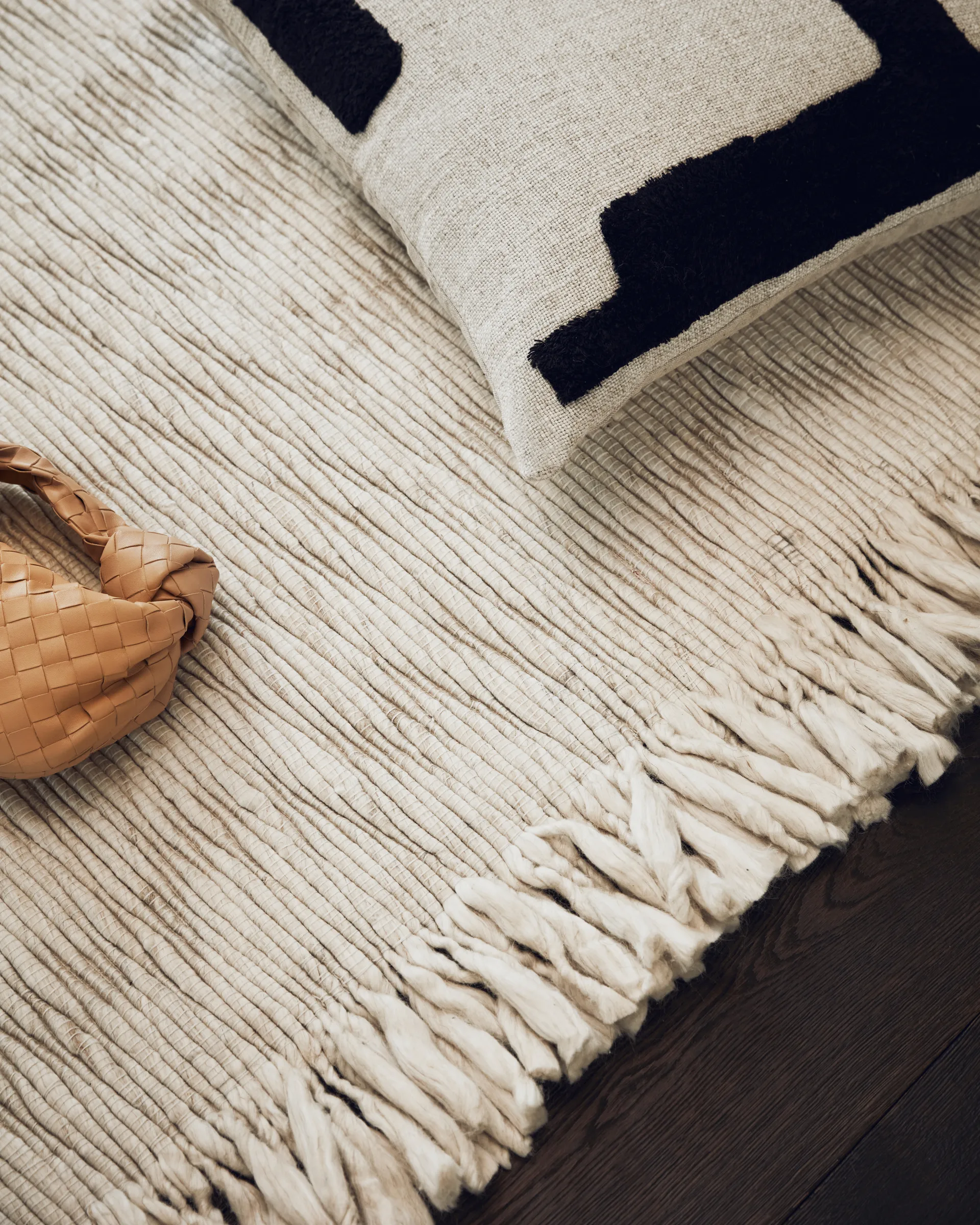 Fagerlund uldtæppe 200x300 cm, Beige-offwhite Tinted