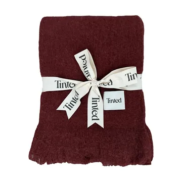 Fingal uldplaid - Solid wine red, 130x170 cm - Tinted