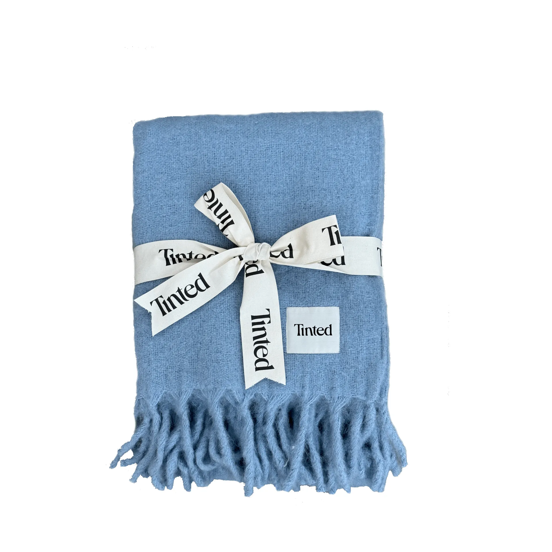 Fridh mohairplaid, Blue, 130x170 cm Tinted