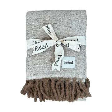 Fridh mohairplaid - Brown-off white, 130x170 cm - Tinted