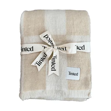 Hallin mohairplaid - Beige-off white, 130x170 cm - Tinted