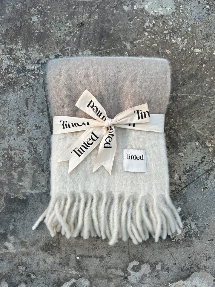 Hemple uldplaid 130x170 cm, Beige-offwhite Tinted