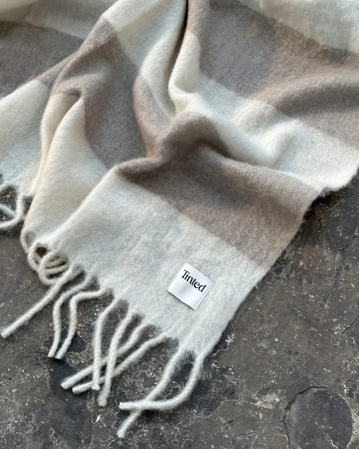 Hemple uldplaid 130x170 cm, Beige-offwhite Tinted