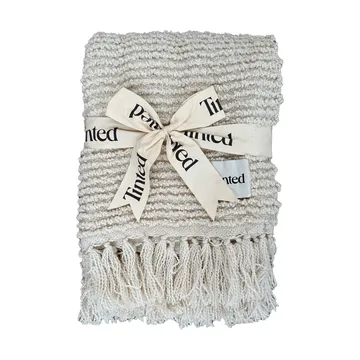 Janzen boucléplaid - Solid off white-natural, 130x170 cm - Tinted