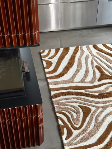 Jepson uldtæppe 130x180 cm - Brown-off white - Tinted