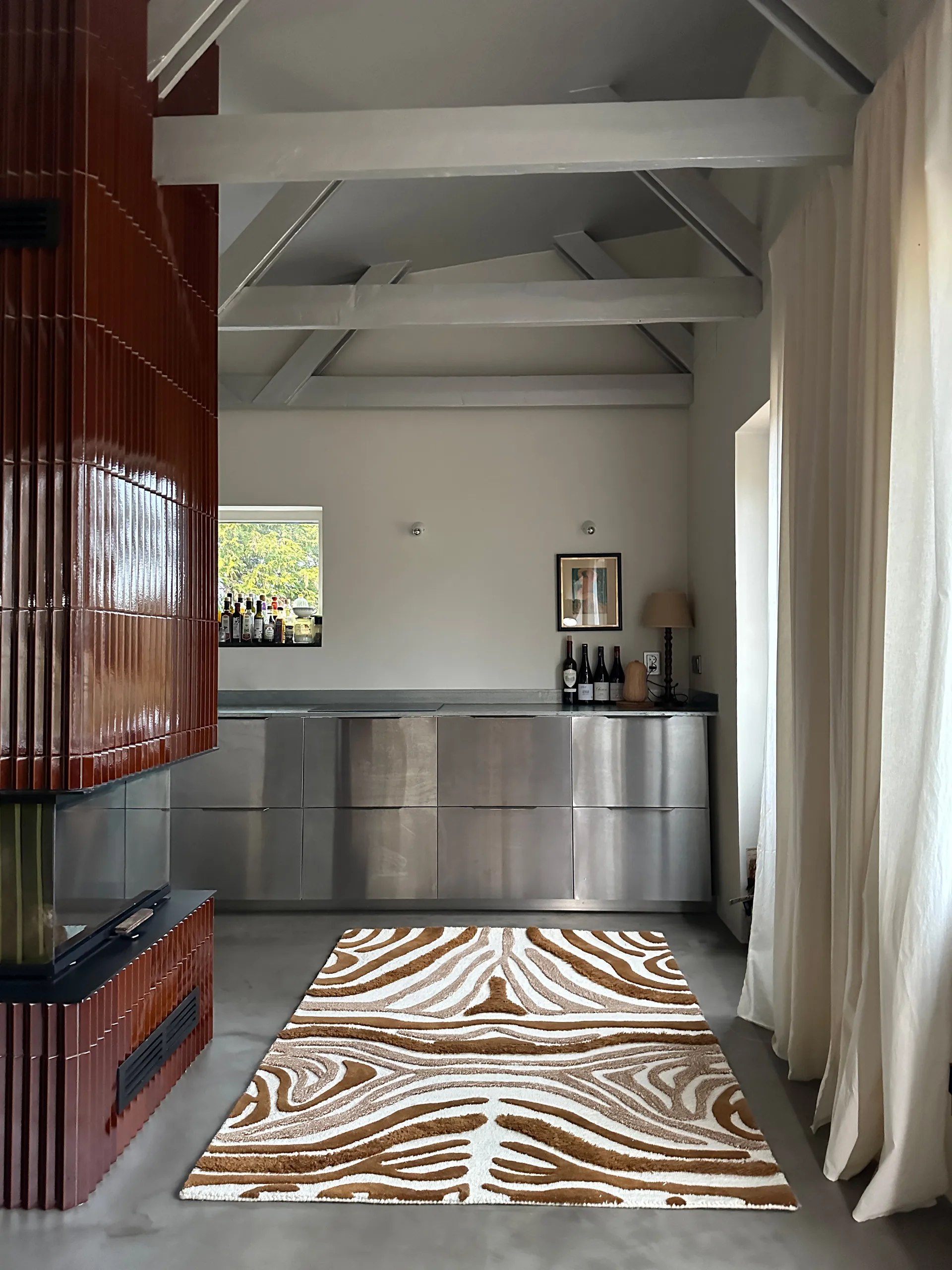 Jepson uldtæppe 130x180 cm, Brown-off white Tinted