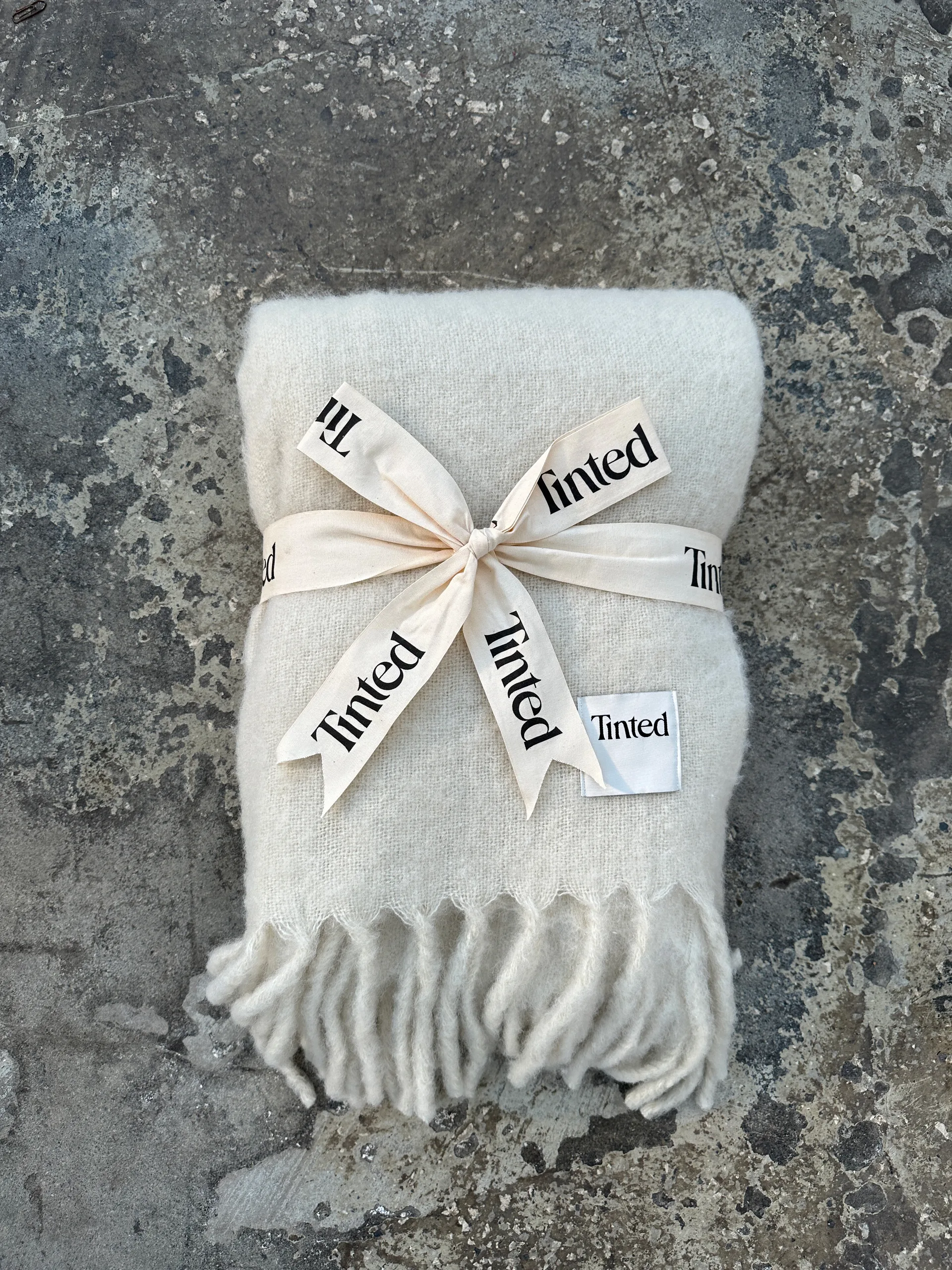 Jungberg uldplaid 130x170 cm, Offwhite Tinted