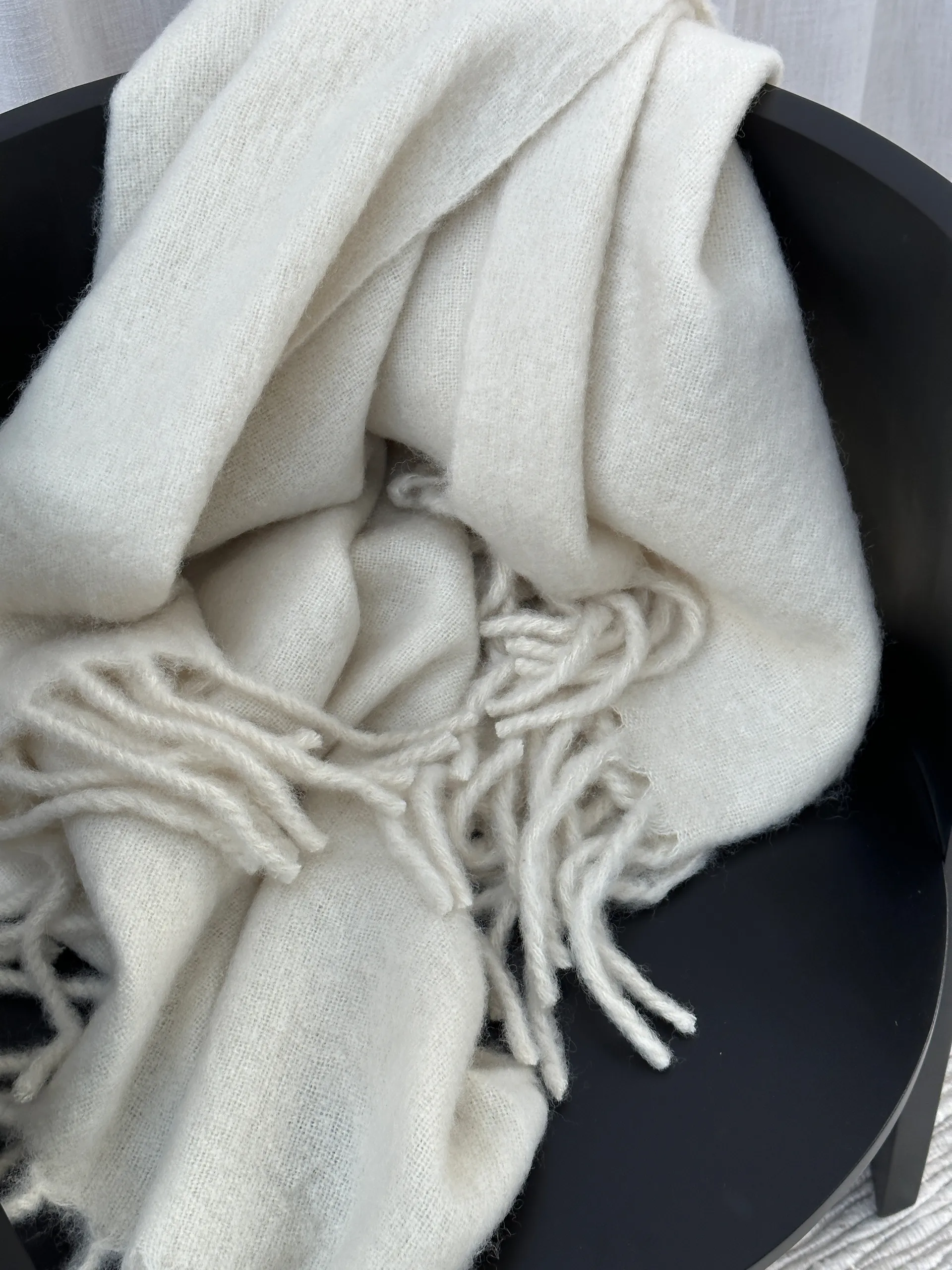 Jungberg uldplaid 130x170 cm, Offwhite Tinted