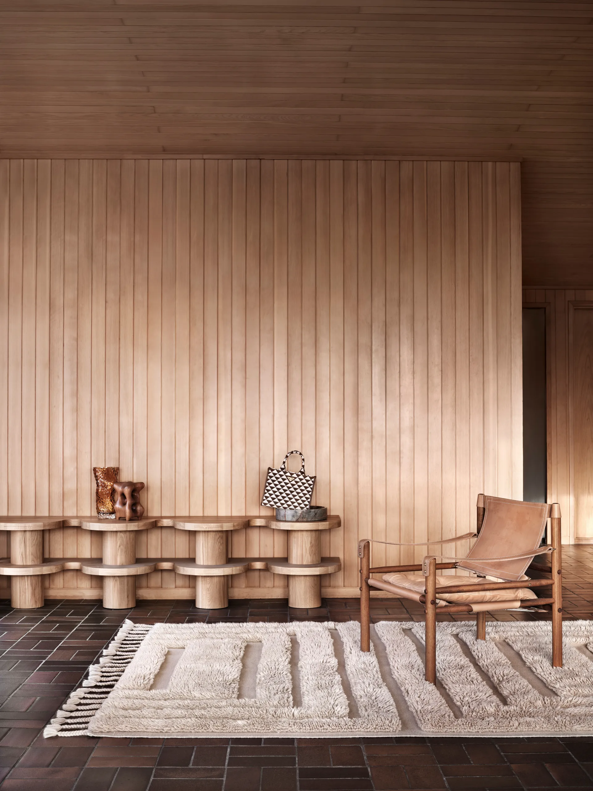 Kask uldtæppe 300x400 cm, Beige Tinted