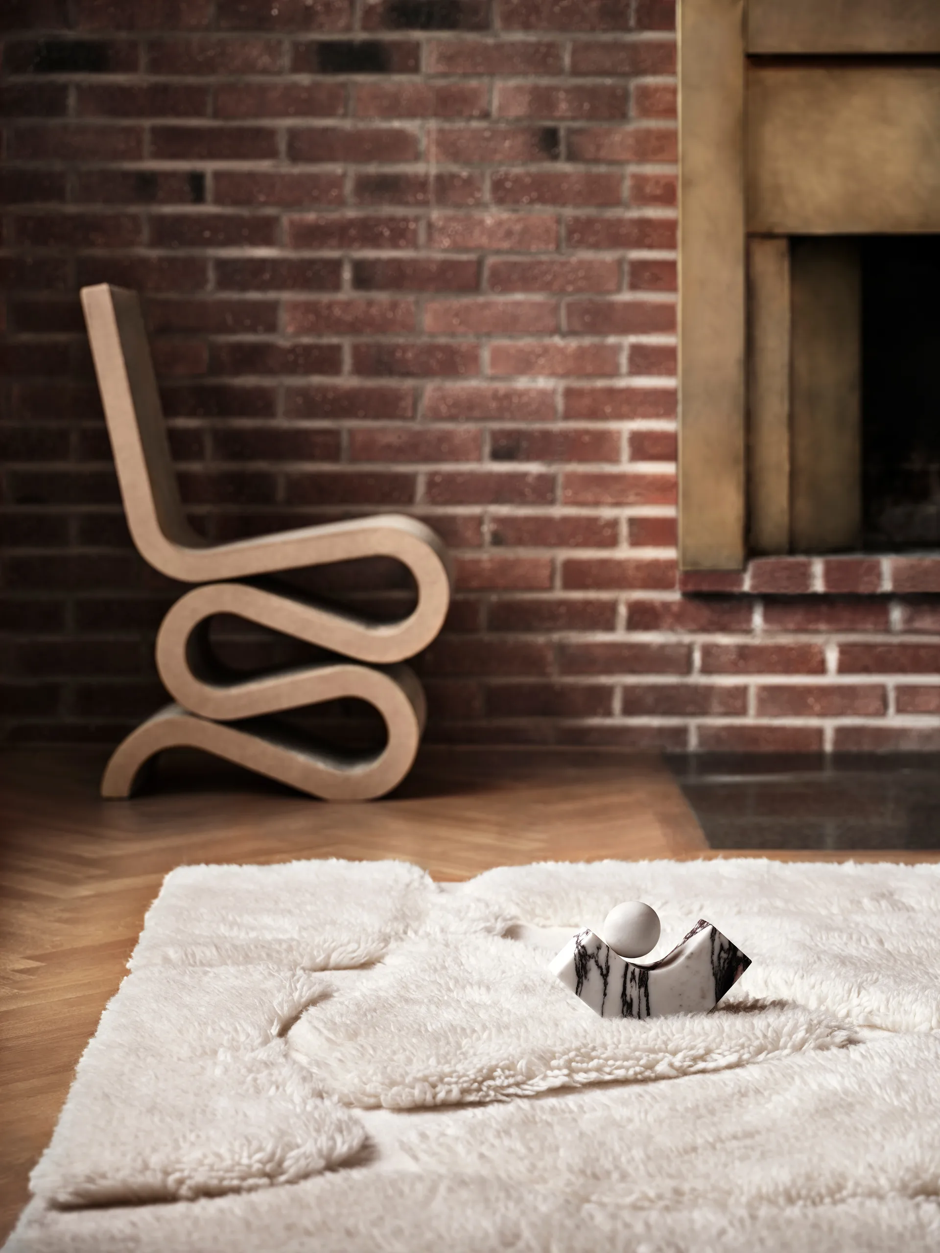 Kullin uldtæppe 200x300 cm, Offwhite Tinted