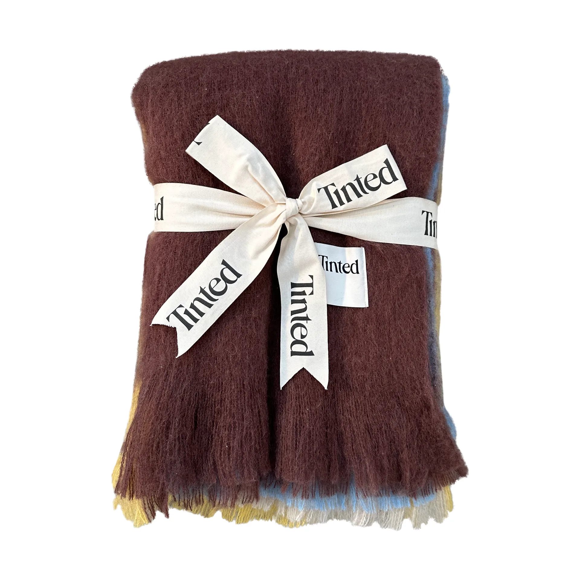 Lovstrand uldplaid 130x170 cm, Brown-multi Tinted