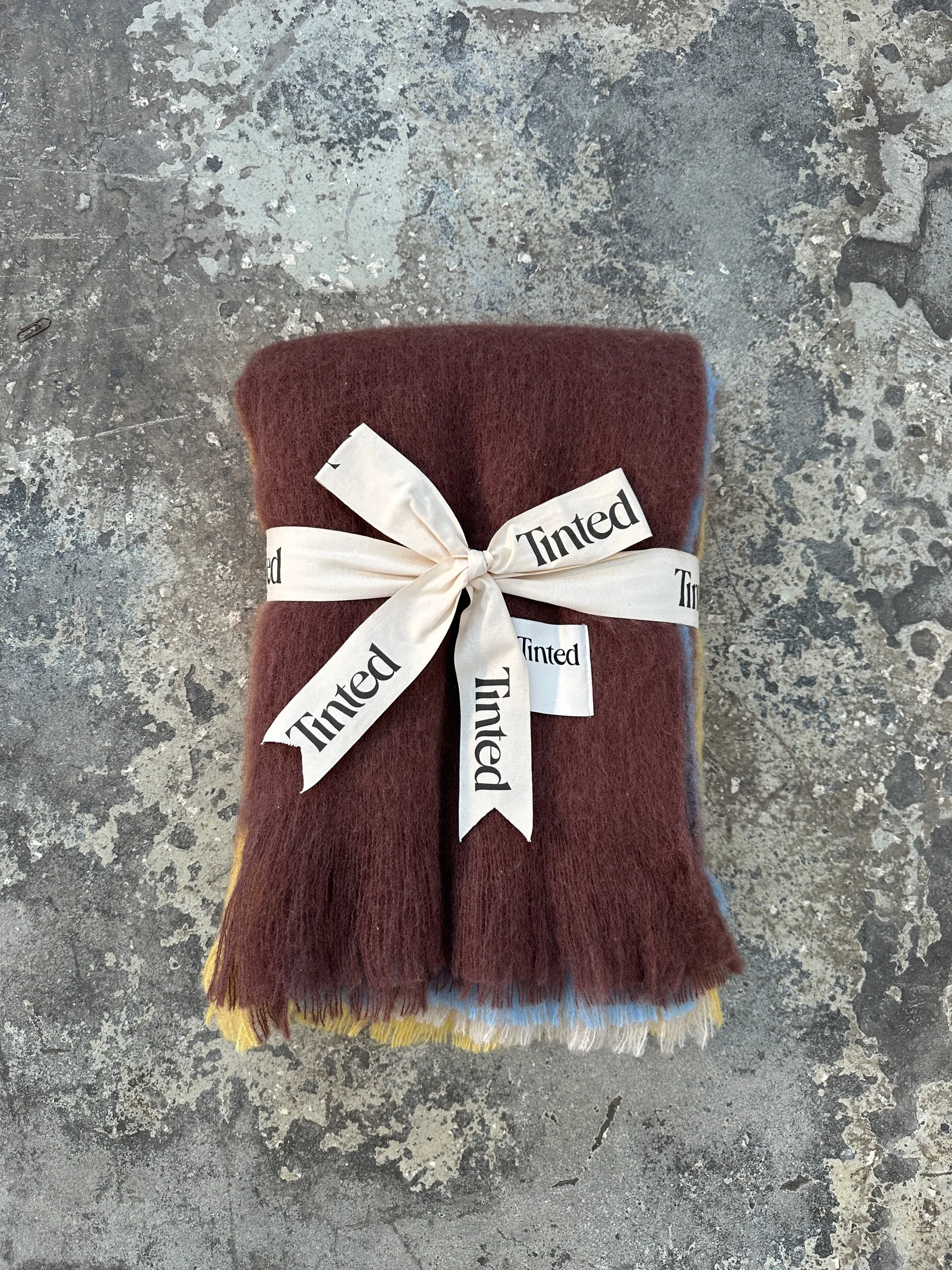 Lovstrand uldplaid 130x170 cm, Brown-multi Tinted