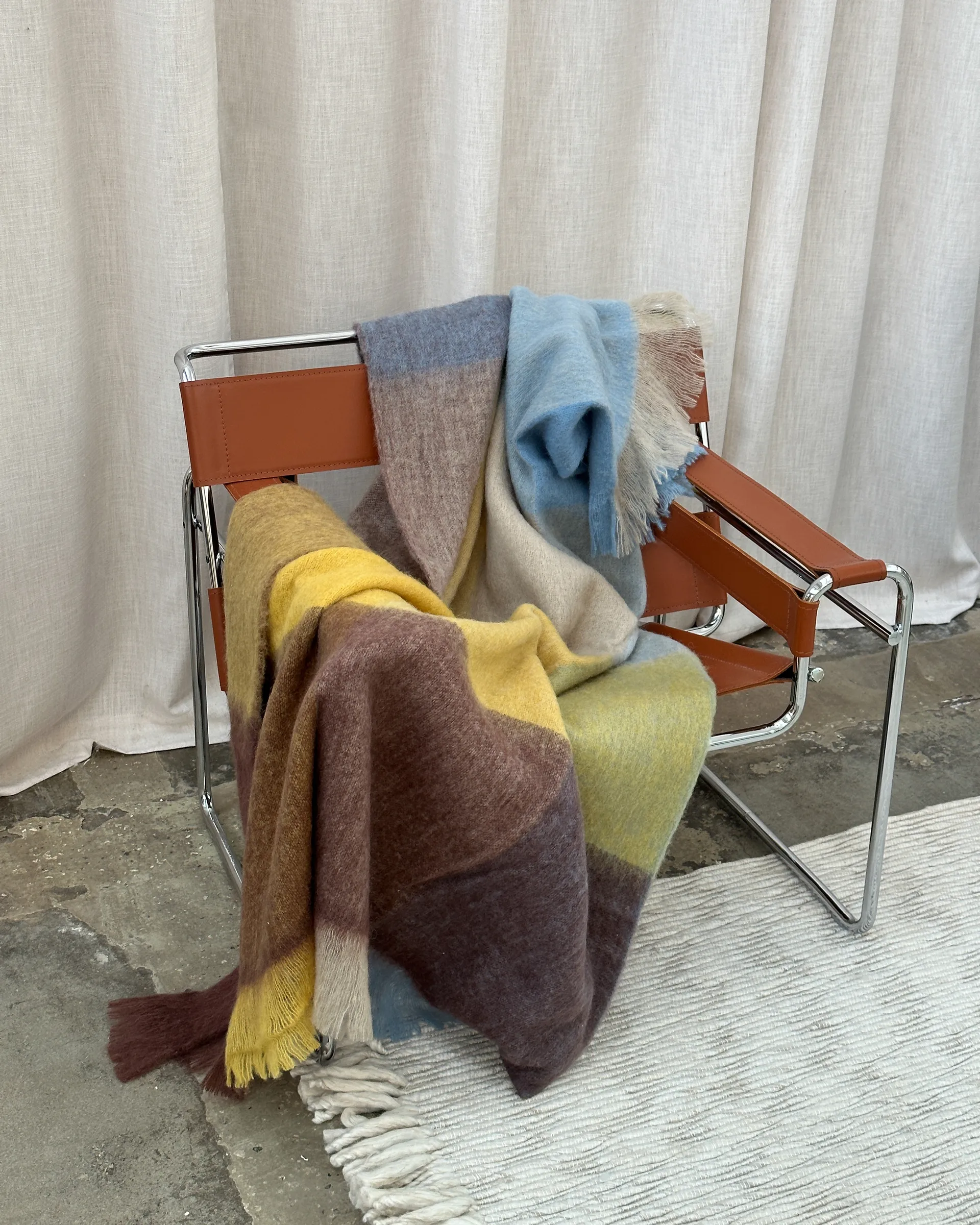 Lovstrand uldplaid 130x170 cm, Brown-multi Tinted