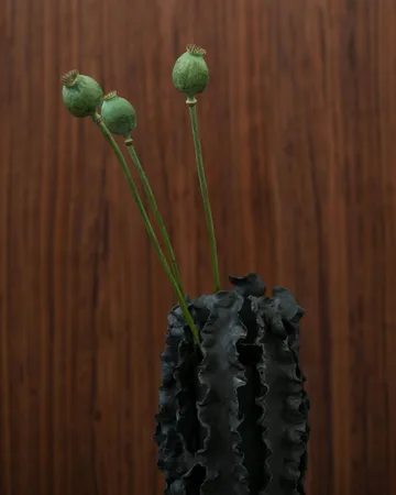 Melera vase - Black, 33x16 cm - Tinted