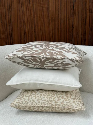 Norell pyntepude - Tiger beige-off white, 50x50 cm - Tinted