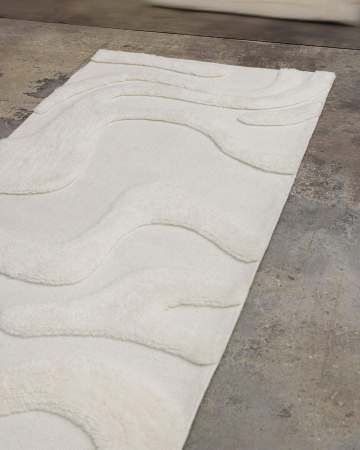 Norlander entrétæppe uld 80x250 cm, White Tinted
